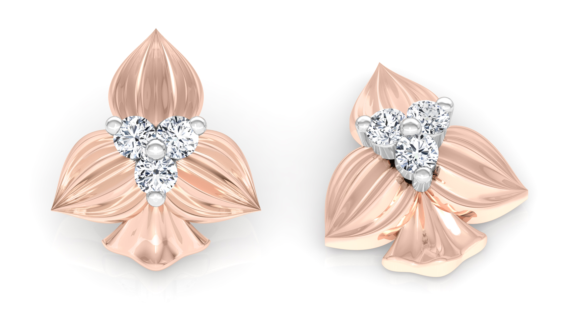 Designer Gold Trendy Diamond Earring