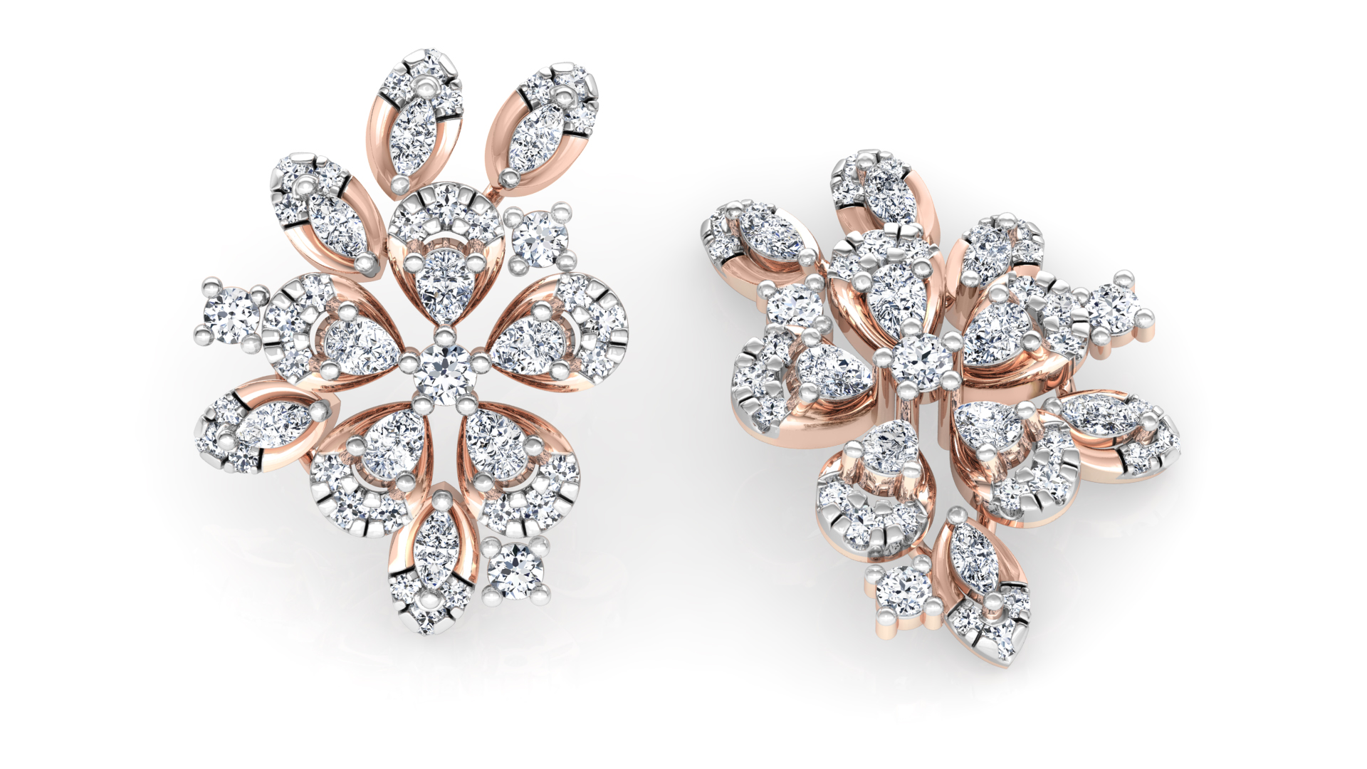 Designer Trendy Gold Diamond Earring