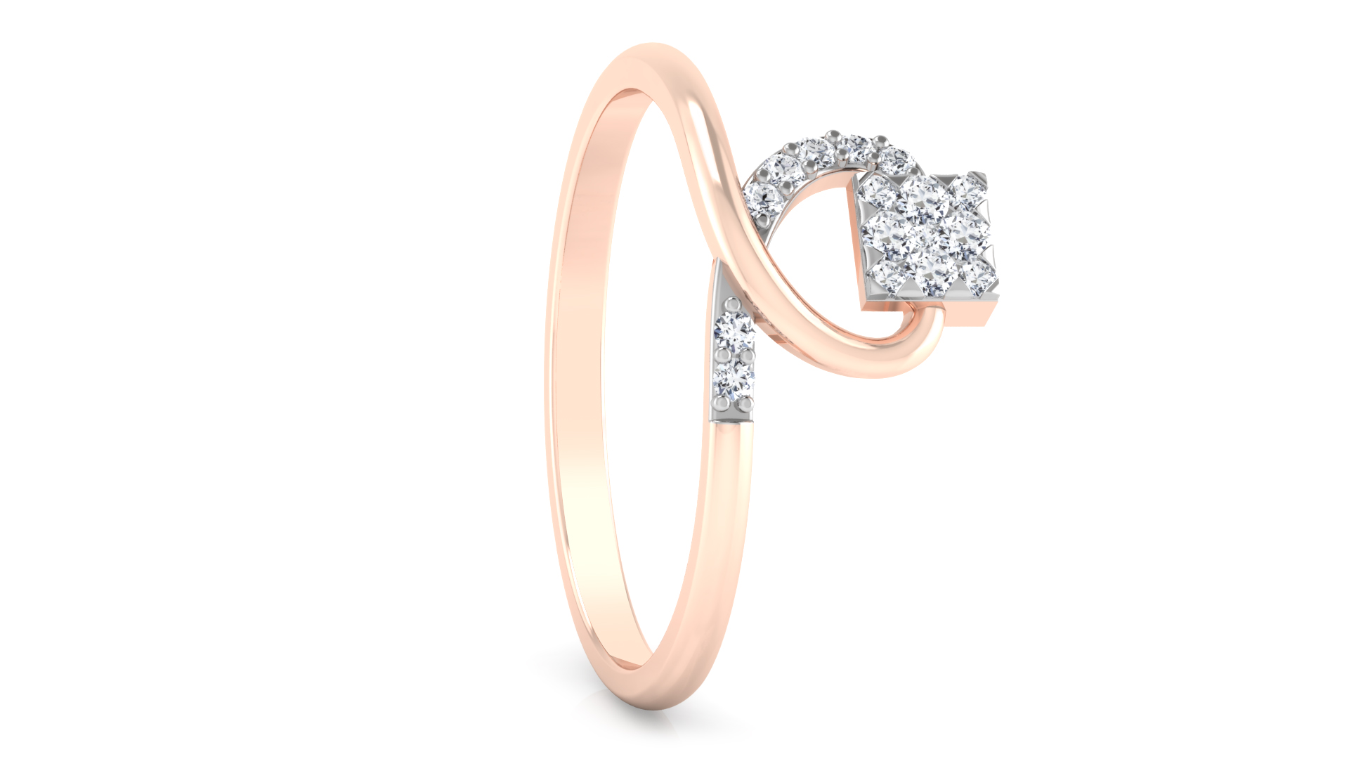 Designer Stylish 18 K Gold Diamond Ring for Women and Girls