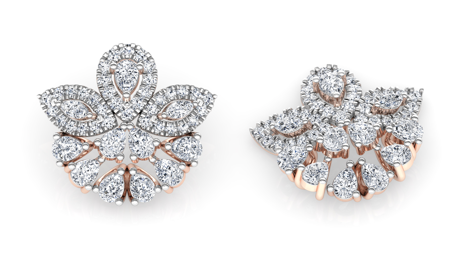 Designer Gold Trendy Diamond Earring