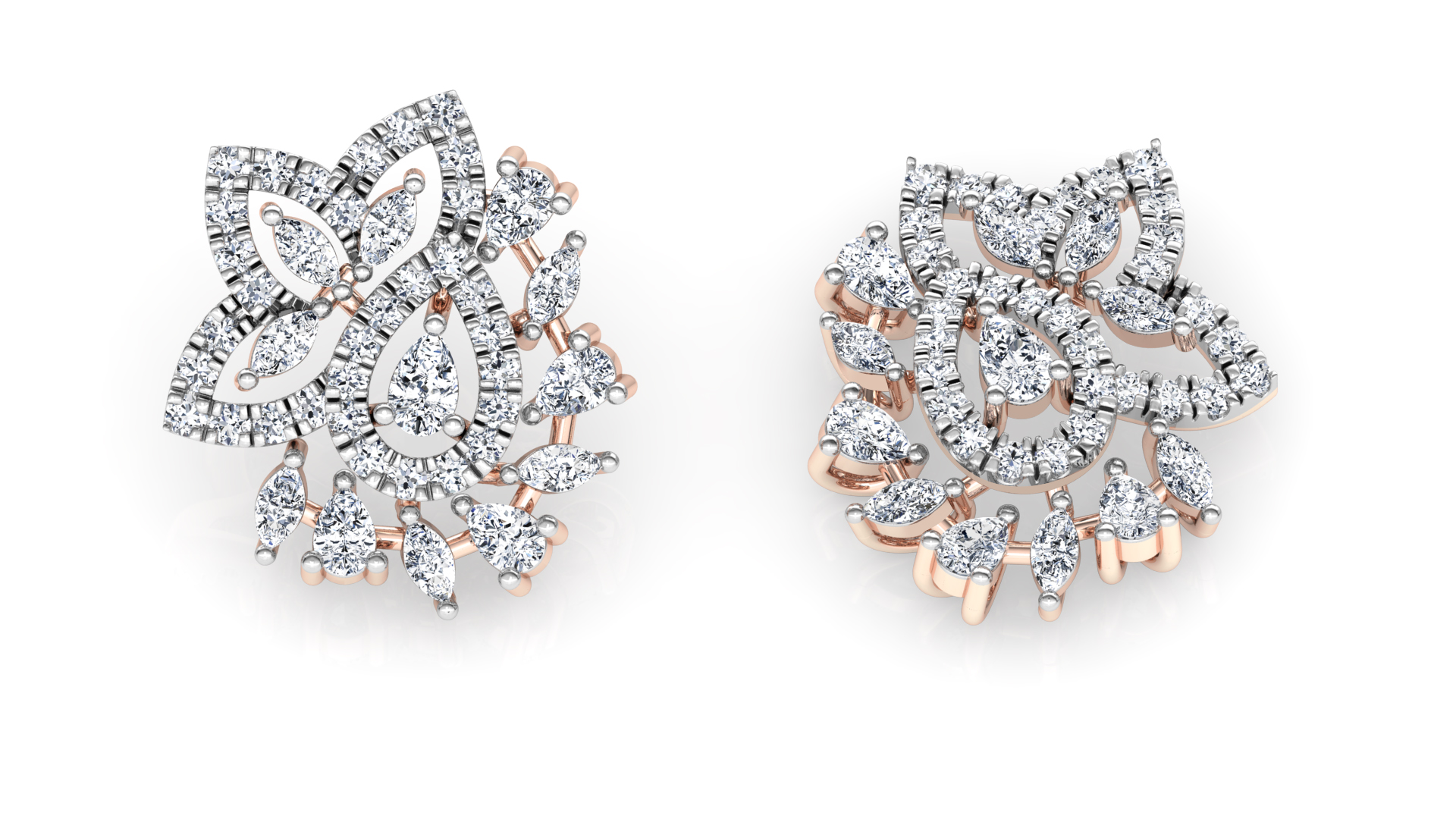 Designer Trendy Gold Diamond Earring