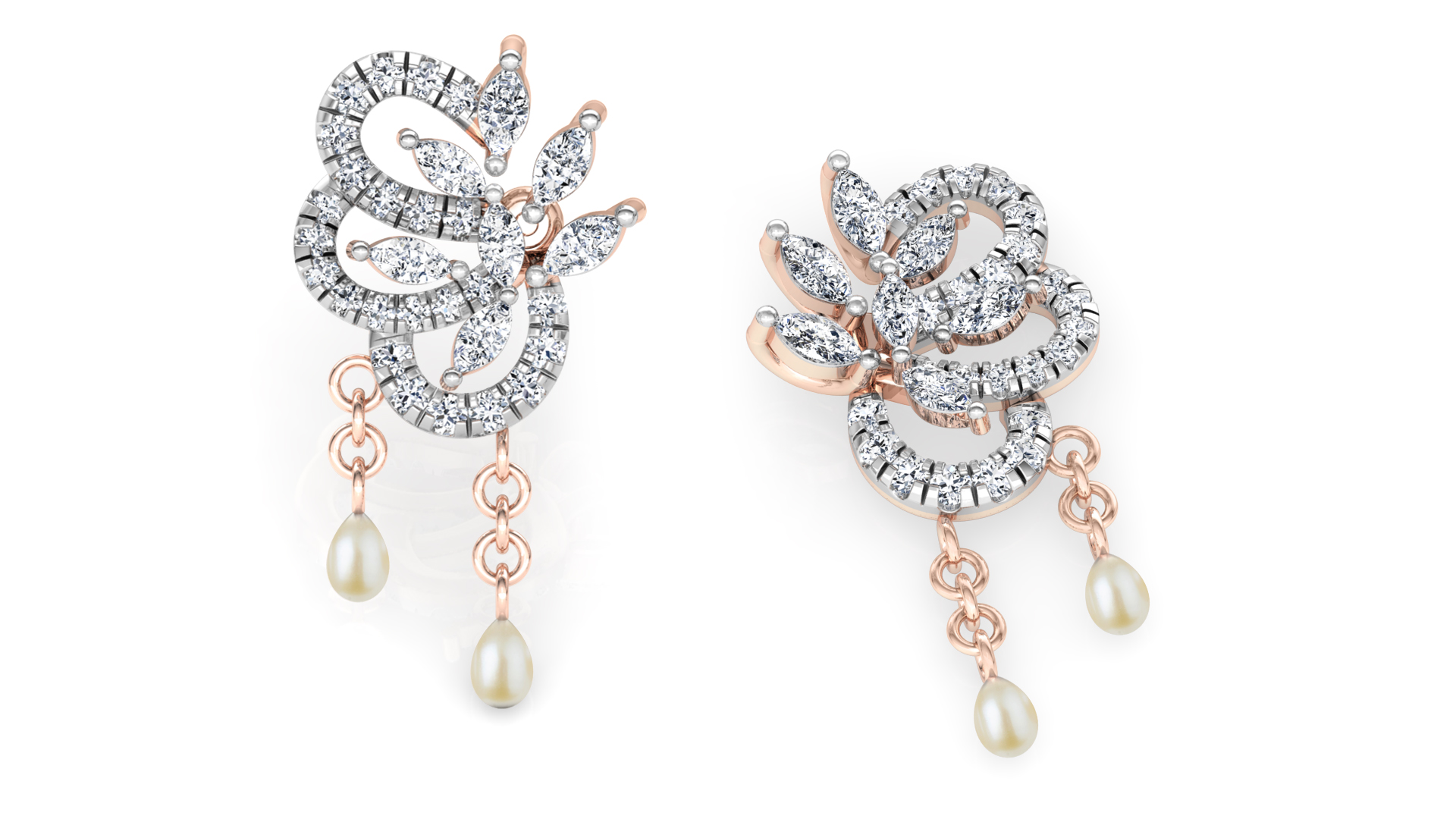 Designer Trendy Gold Diamond Earring