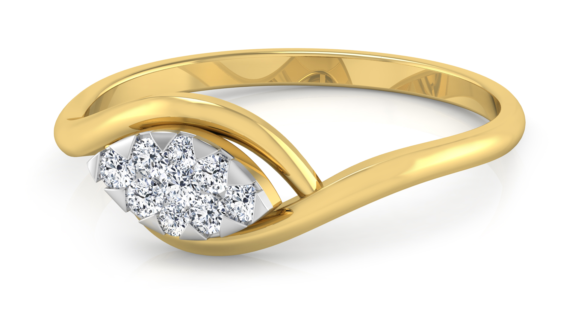 Designer Stylish 18 K Gold Diamond Ring for Women and Girls