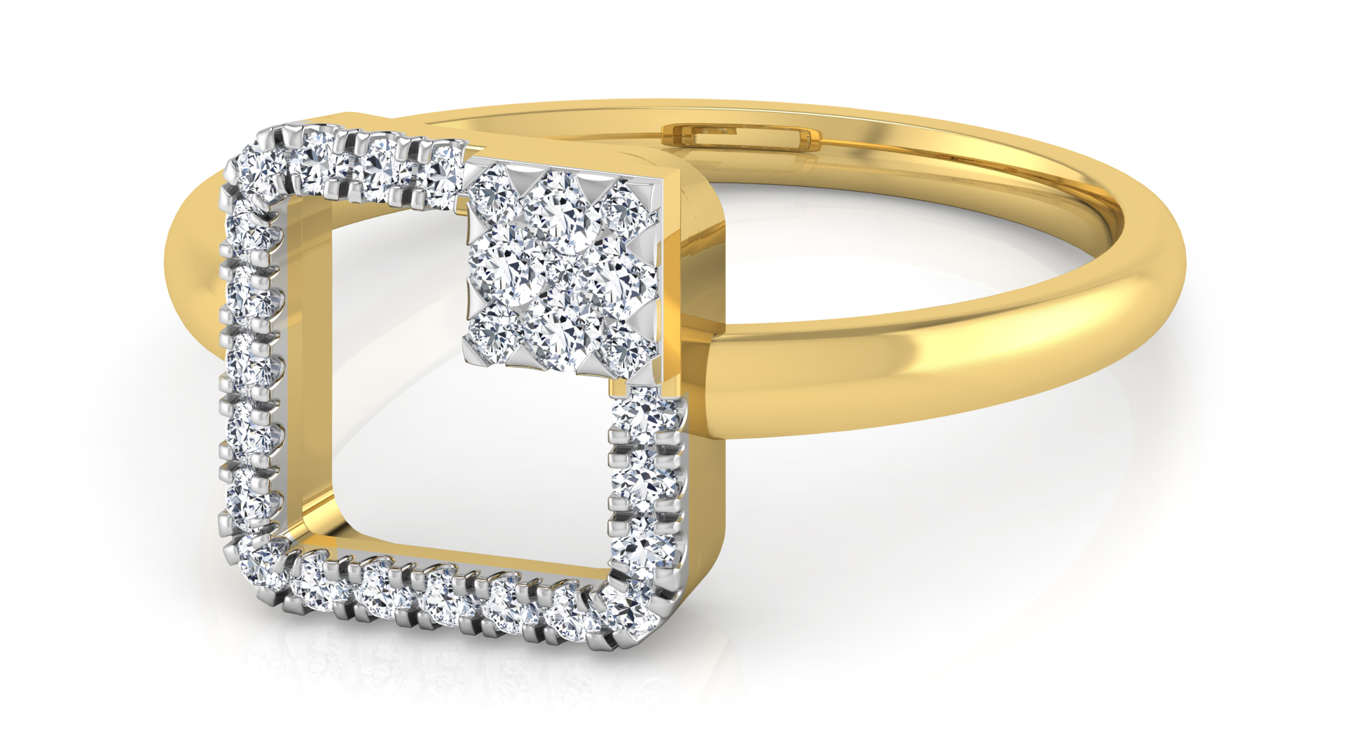 Designer Stylish 18 K Gold Diamond Ring for Women and Girls