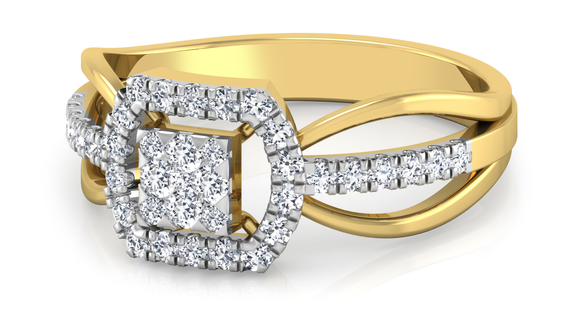 Designer Stylish 18 K Gold Diamond Ring for Women and Girls