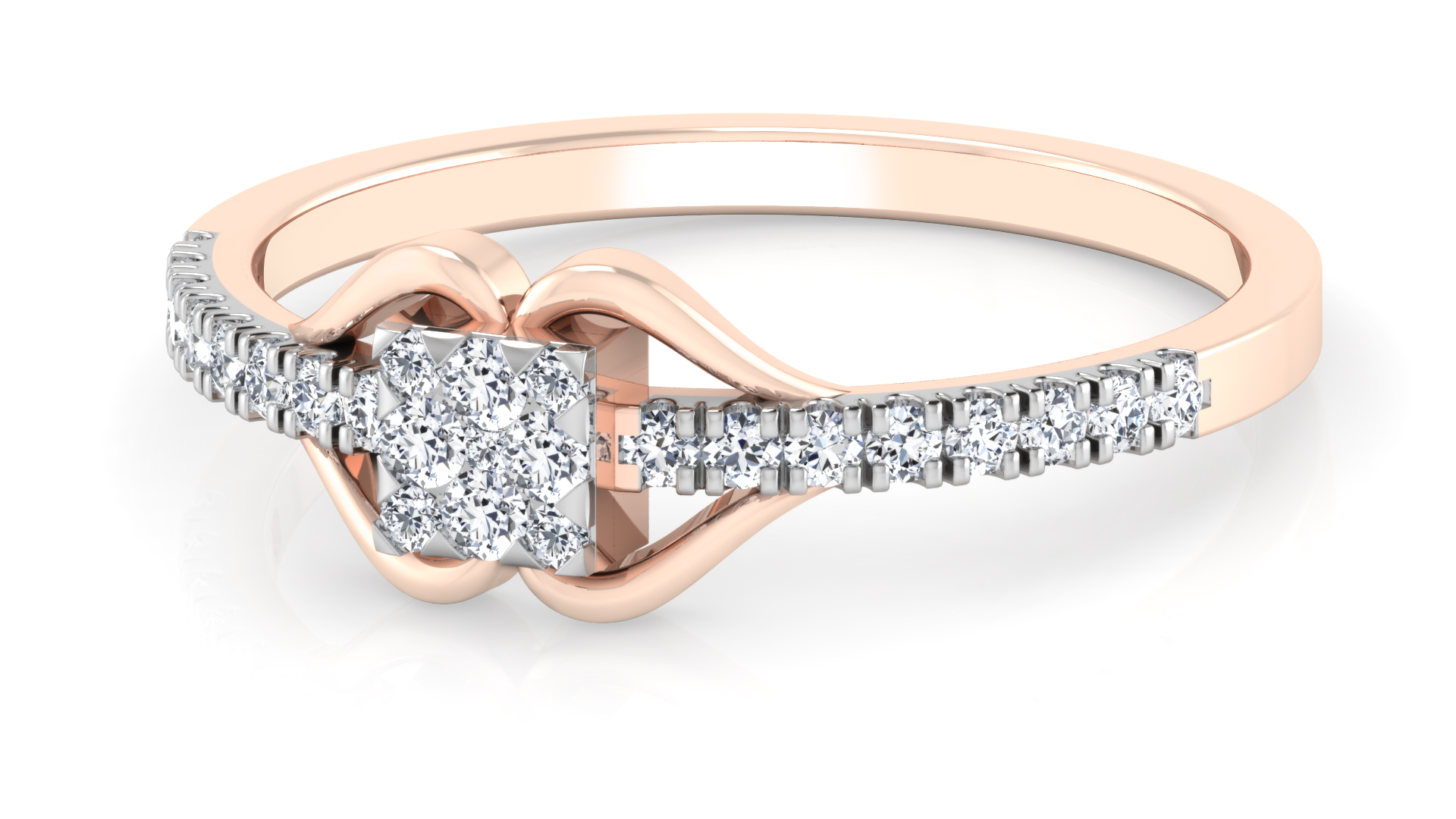 Designer Stylish 18 K Gold Diamond Ring for Women and Girls