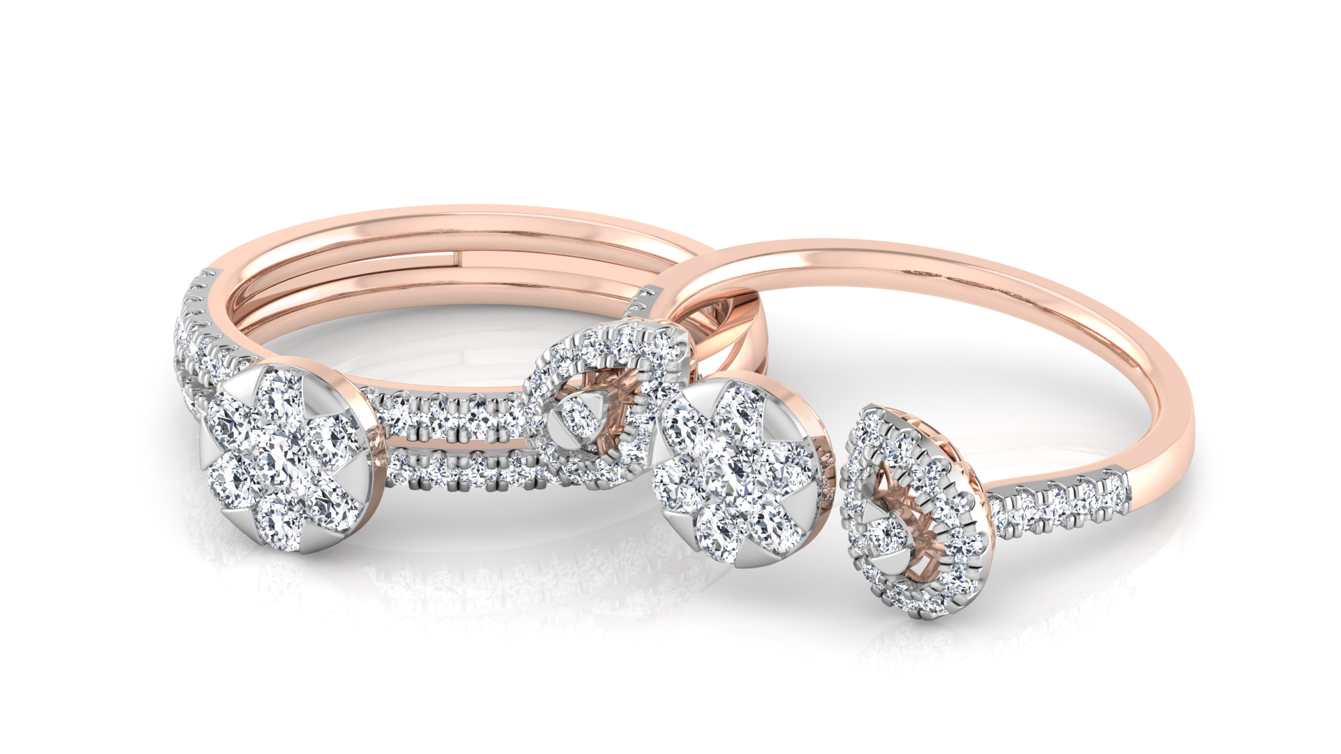 Designer Stylish 18 K Gold Diamond Ring for Women and Girls