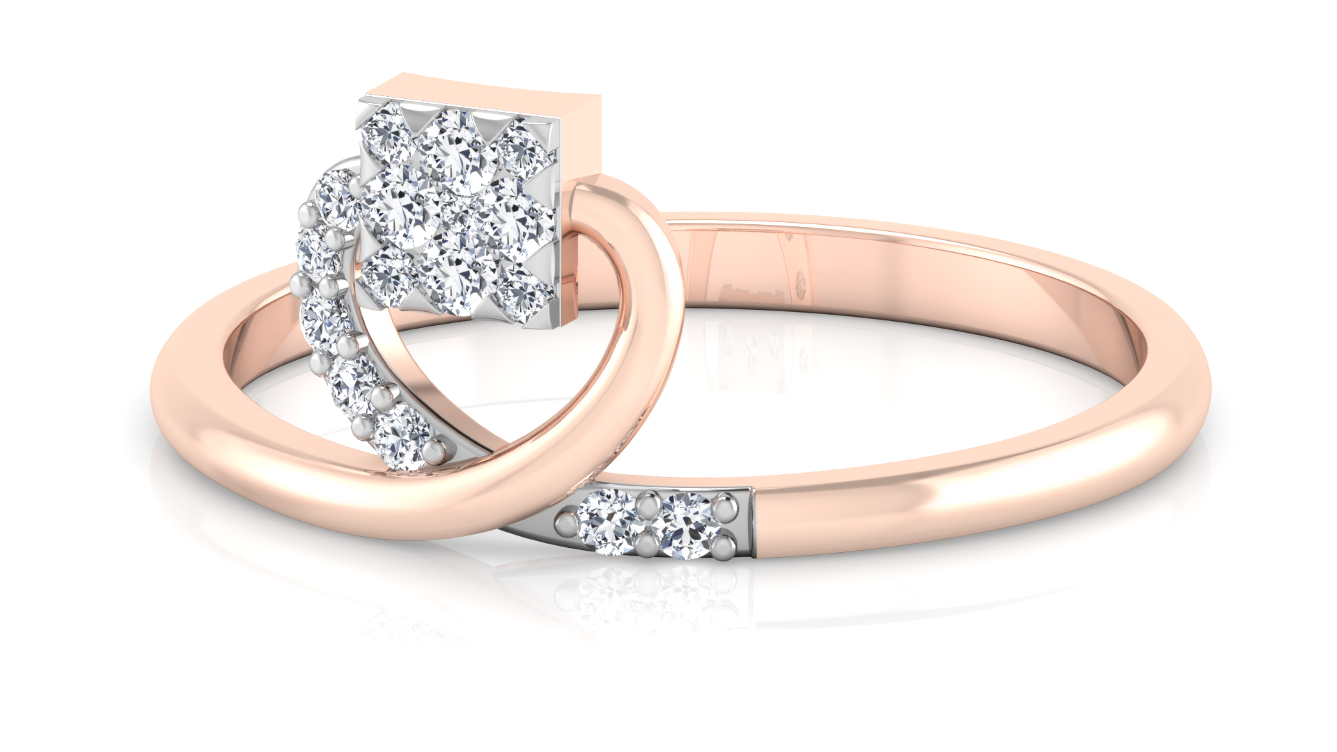 Designer Stylish 18 K Gold Diamond Ring for Women and Girls