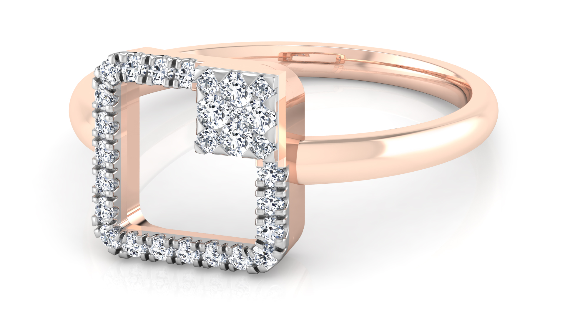 Designer Stylish 18 K Gold Diamond Ring for Women and Girls