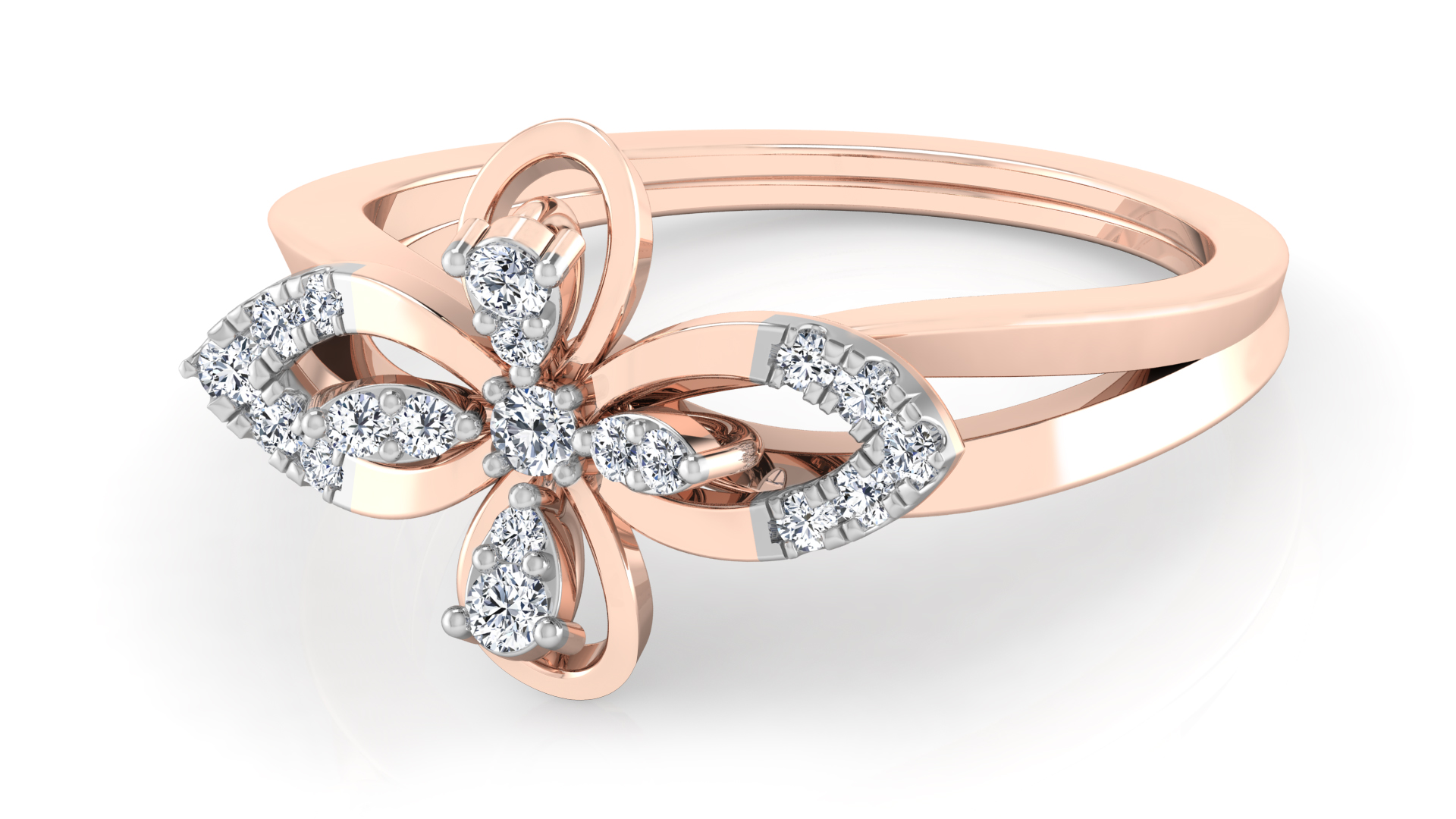 Designer Stylish 18 K Gold Diamond Ring for Women and Girls