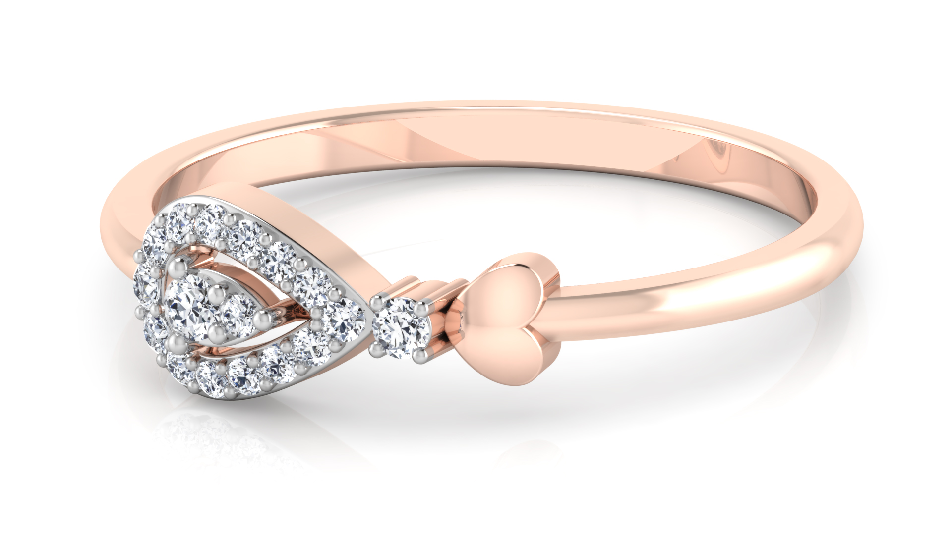 Designer Stylish 18 K Gold Diamond Ring for Women and Girls