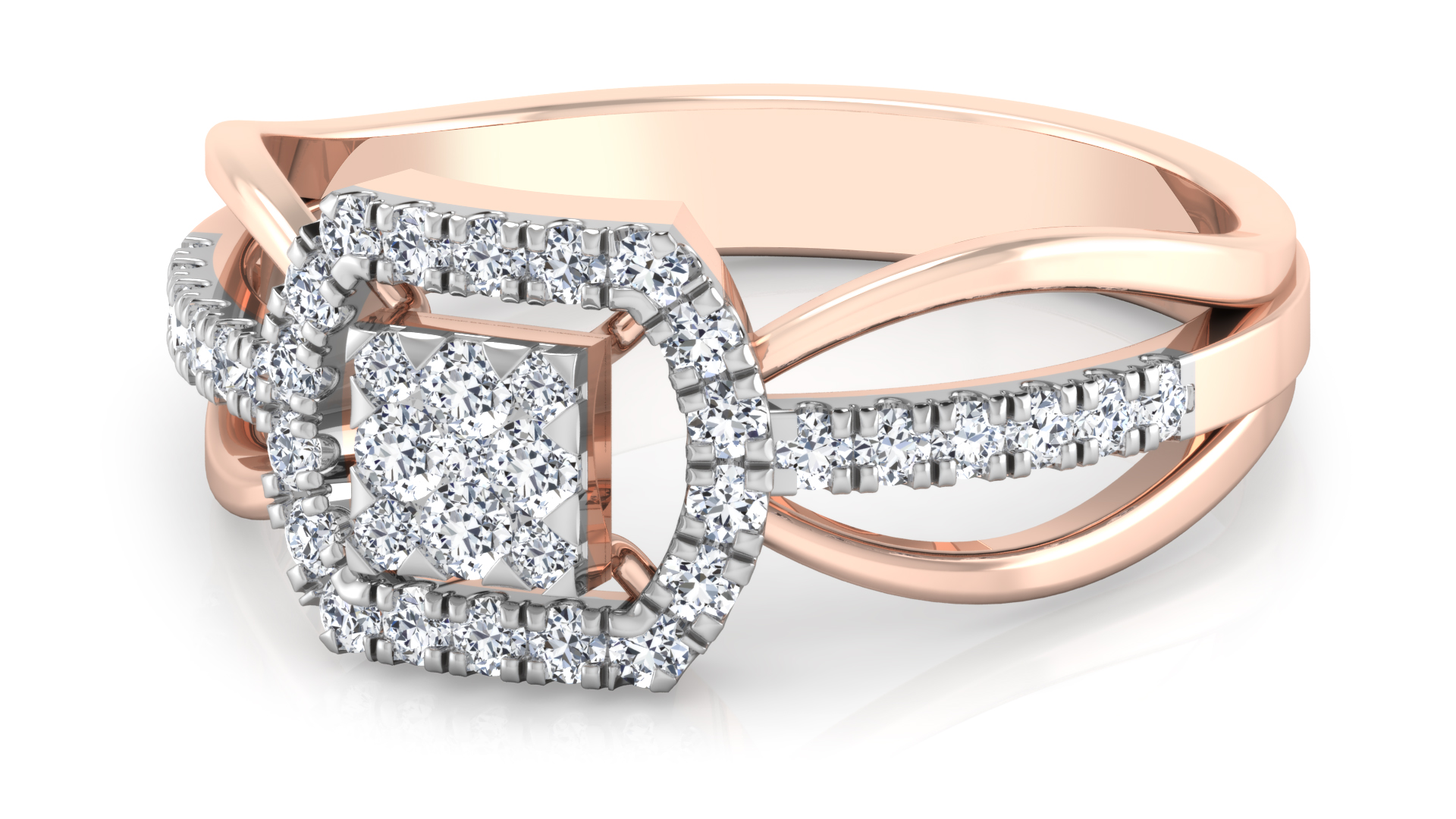 Designer Stylish 18 K Gold Diamond Ring for Women and Girls