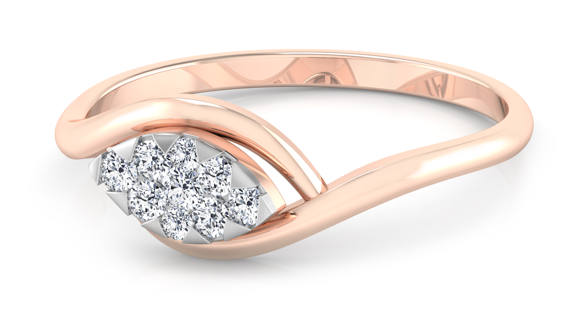 Designer Stylish 18 K Gold Diamond Ring for Women and Girls