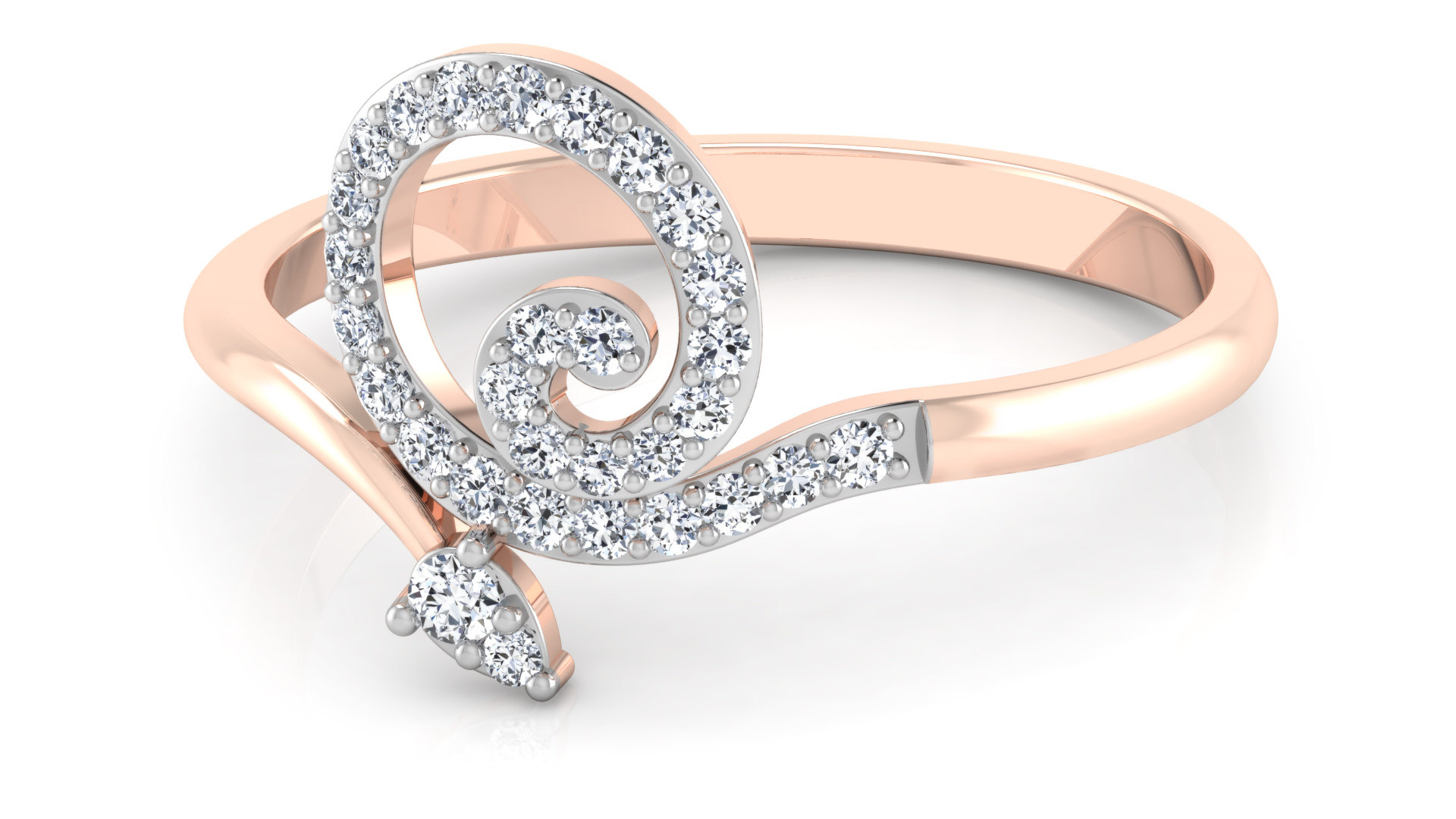 Designer Stylish 18 K Gold Diamond Ring for Women and Girls