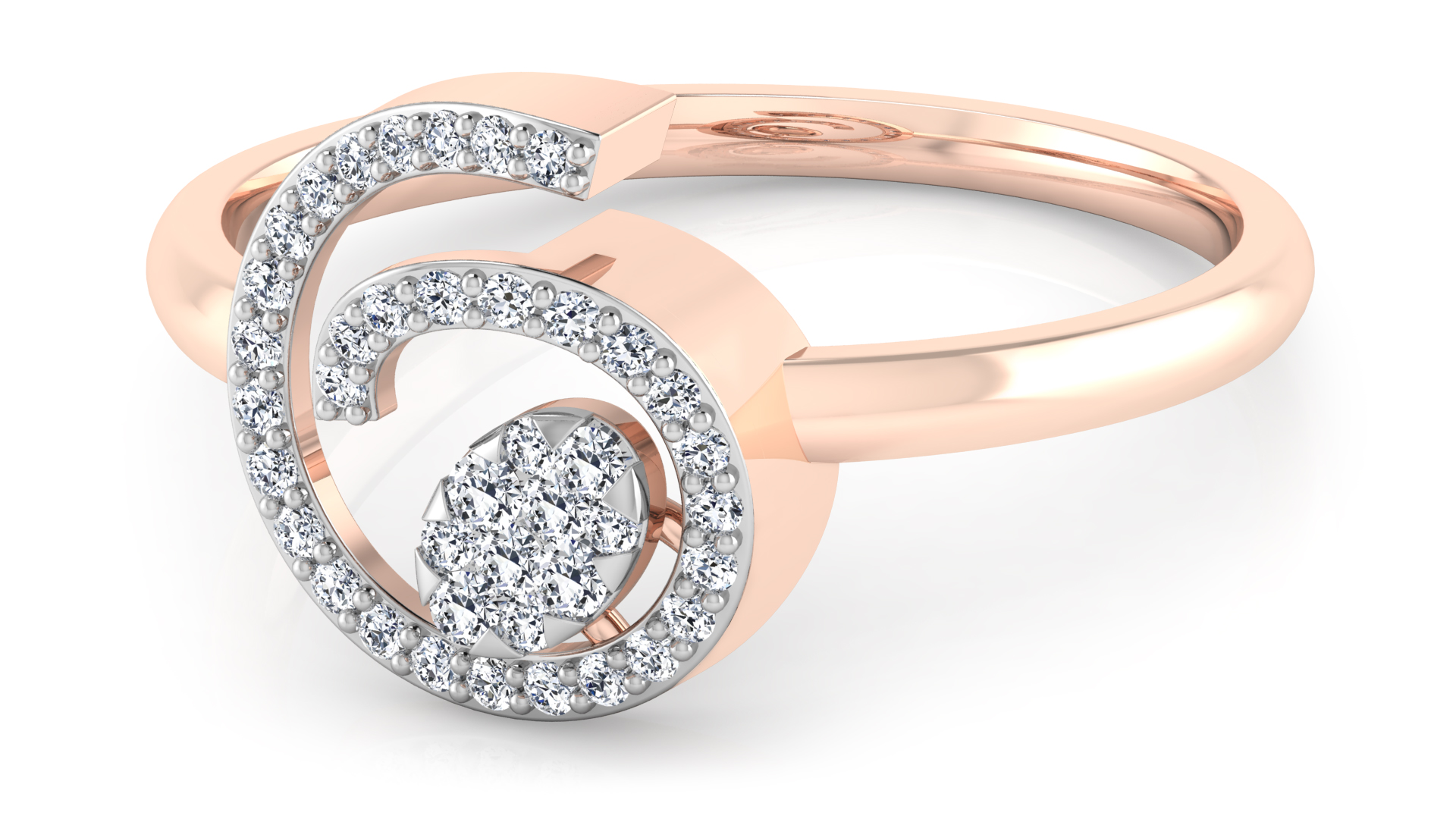 Designer Stylish 18 K Gold Diamond Ring for Women and Girls