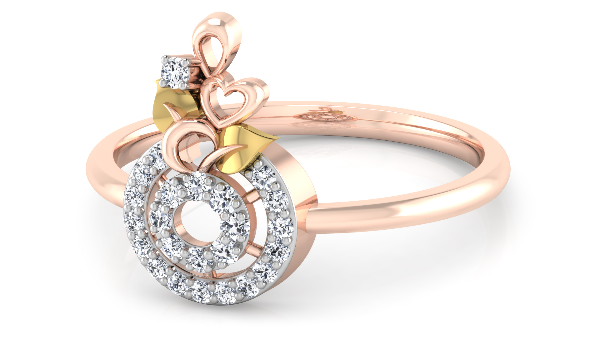 Designer Stylish 18 K Gold Diamond Ring for Women and Girls