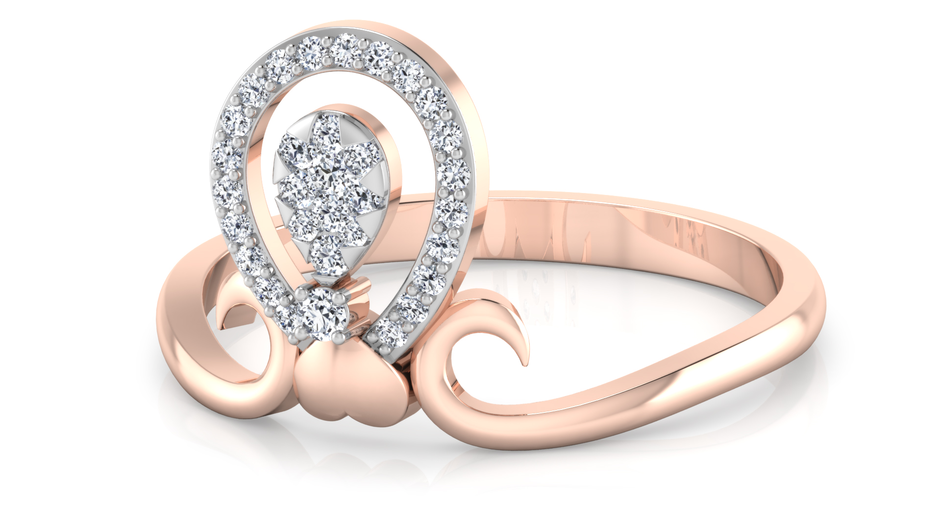 Designer Stylish 18 K Gold Diamond Ring for Women and Girls