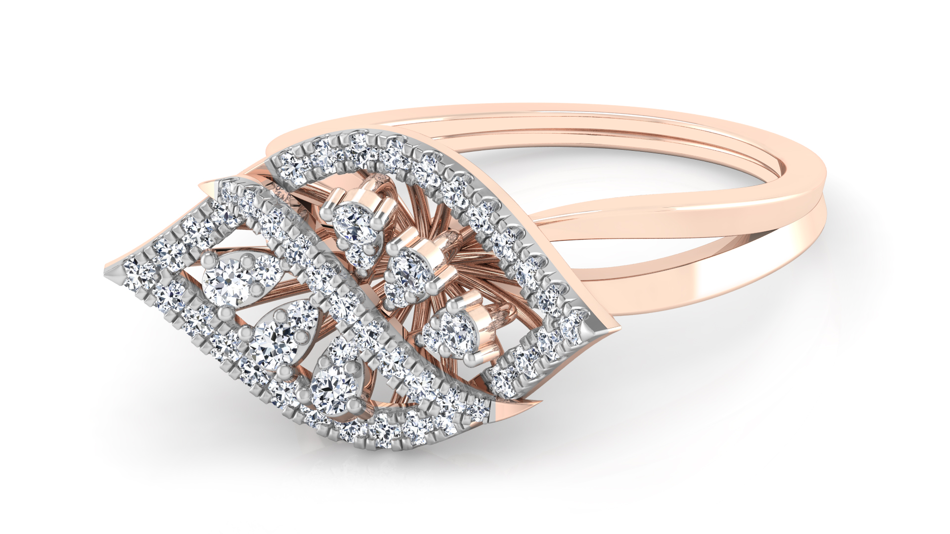 Designer Stylish 18 K Gold Diamond Ring for Women and Girls