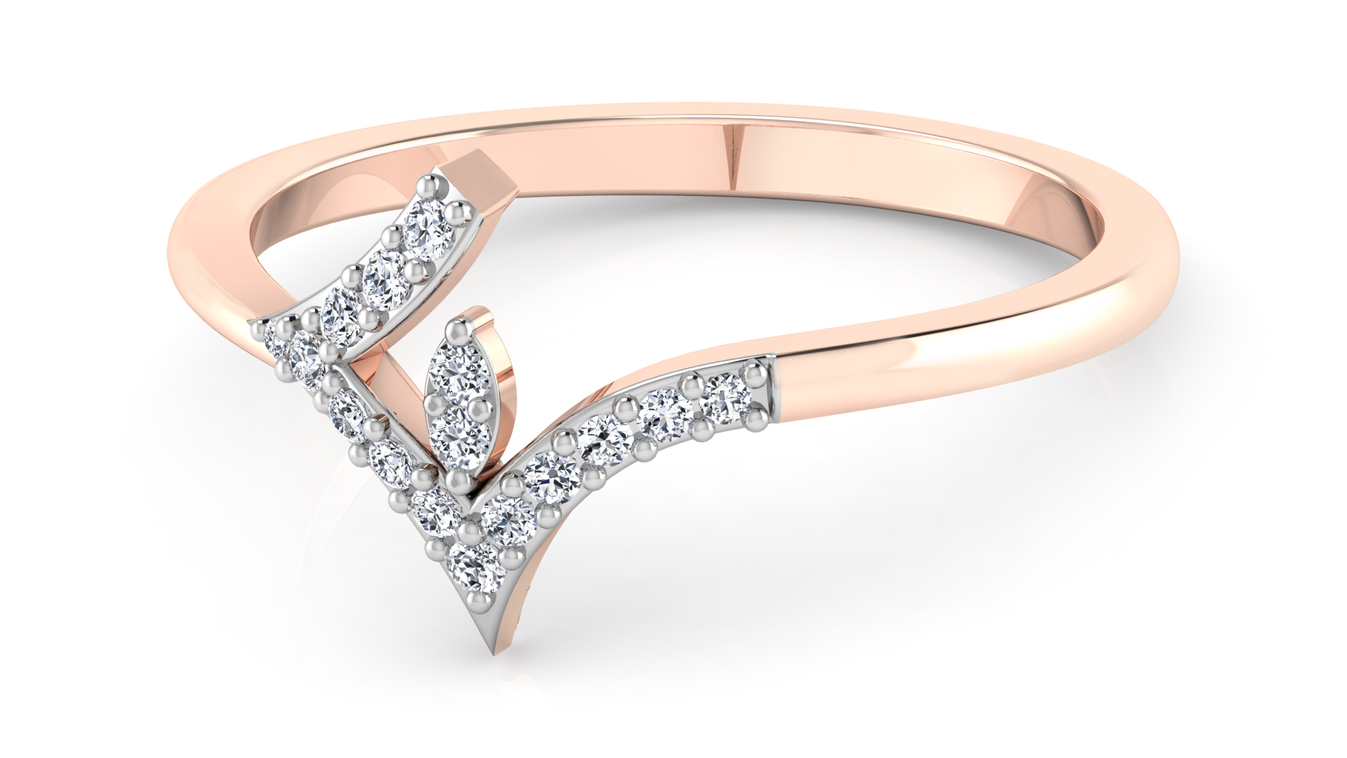 Designer Stylish 18 K Gold Diamond Ring for Women and Girls