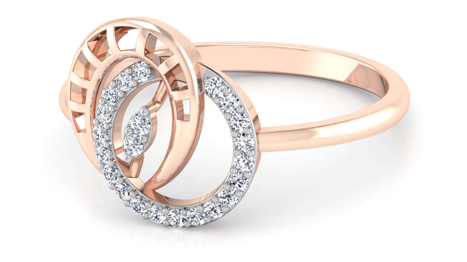 Designer Stylish 18 K Gold Diamond Ring for Women and Girls