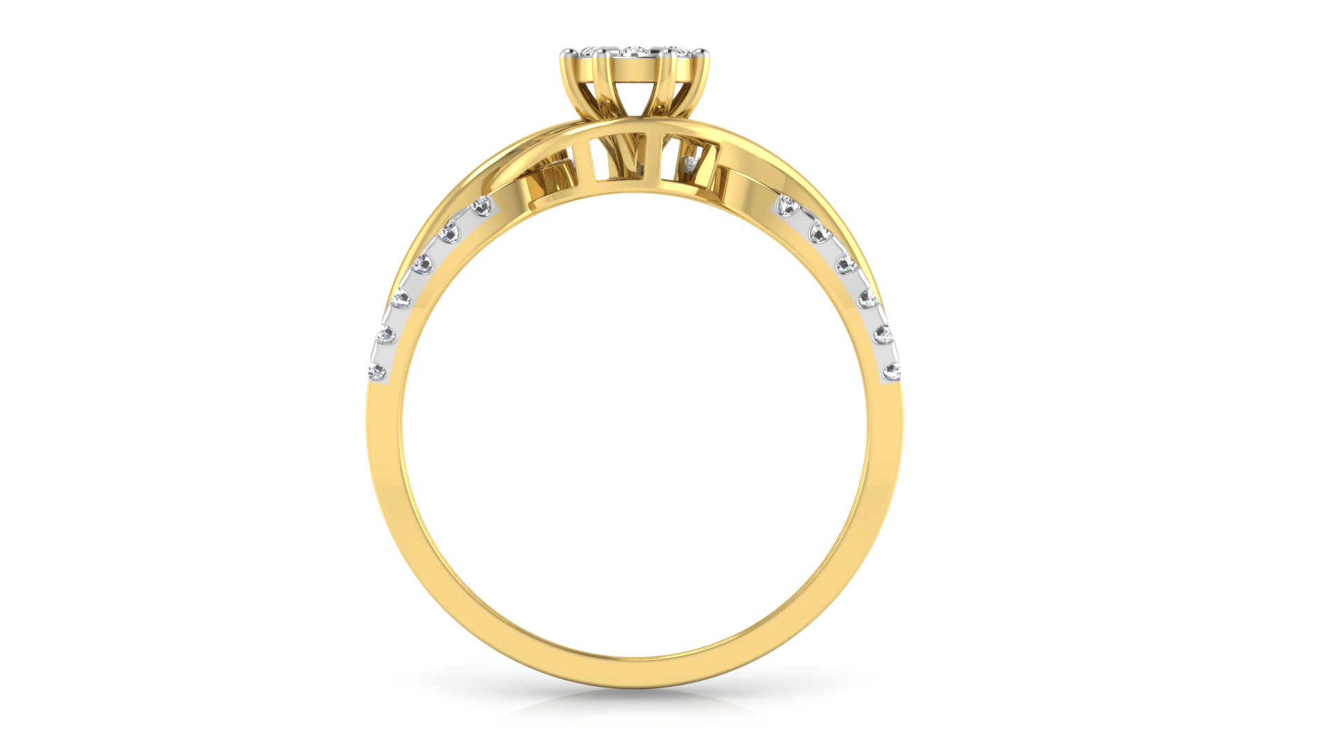 Designer Stylish 18 K Gold Diamond Ring for Women and Girls