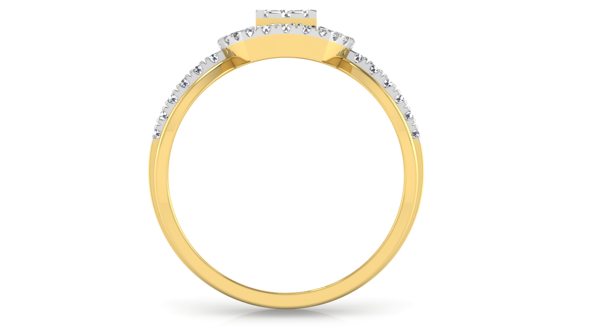 Designer Stylish 18 K Gold Diamond Ring for Women and Girls