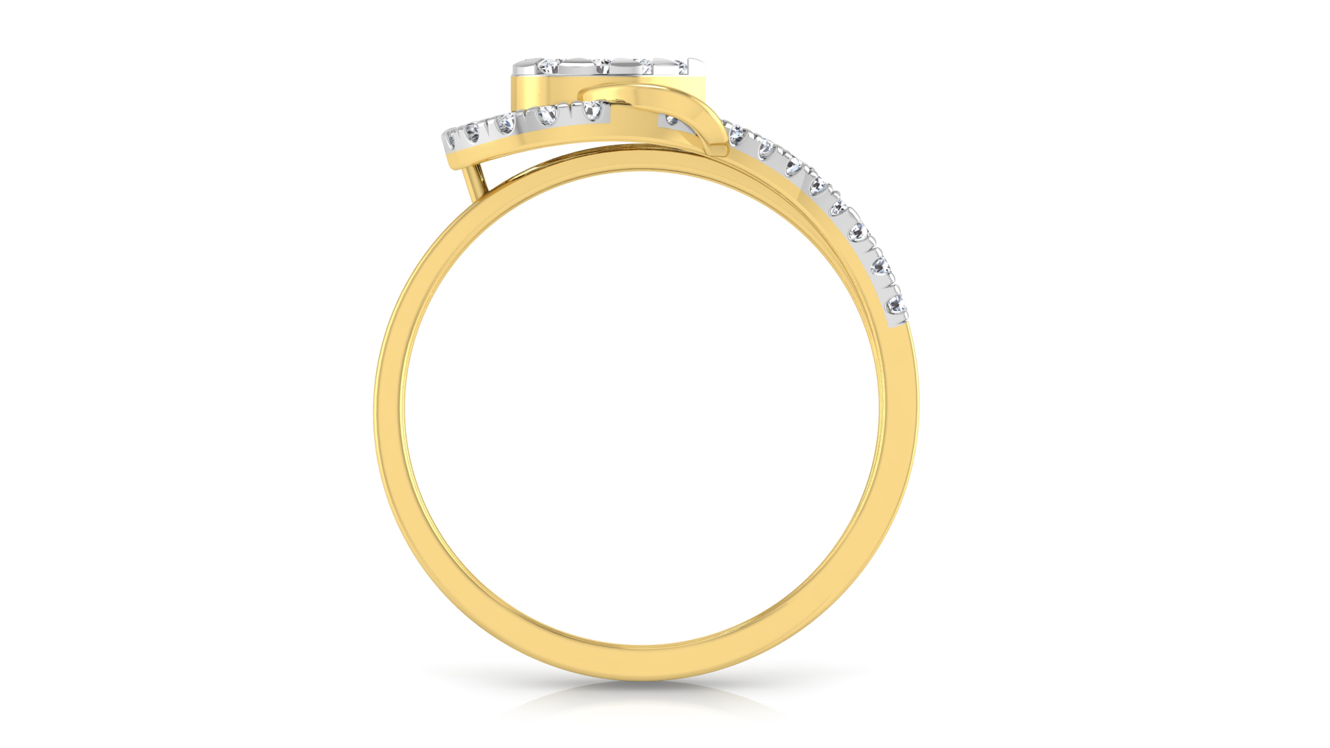 Designer Stylish 18 K Gold Diamond Ring for Women and Girls