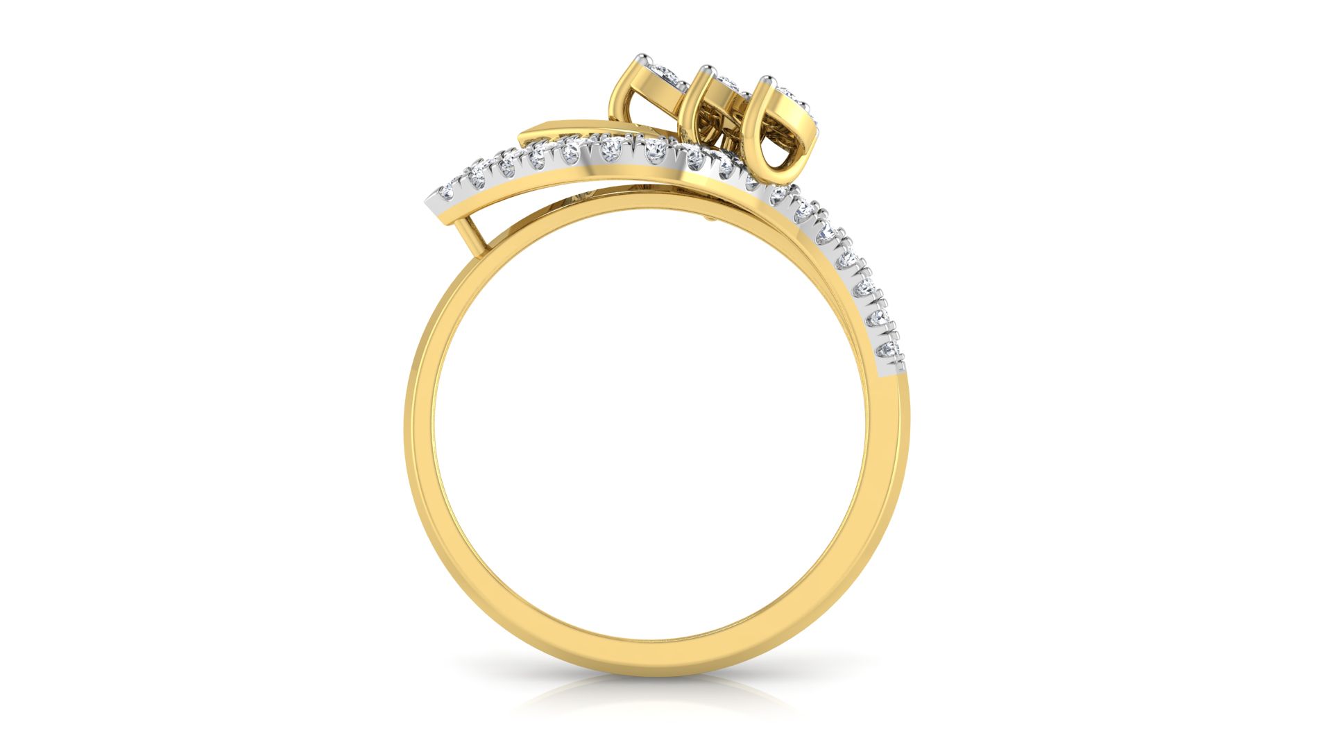 Designer Stylish 18 K Gold Diamond Ring for Women and Girls