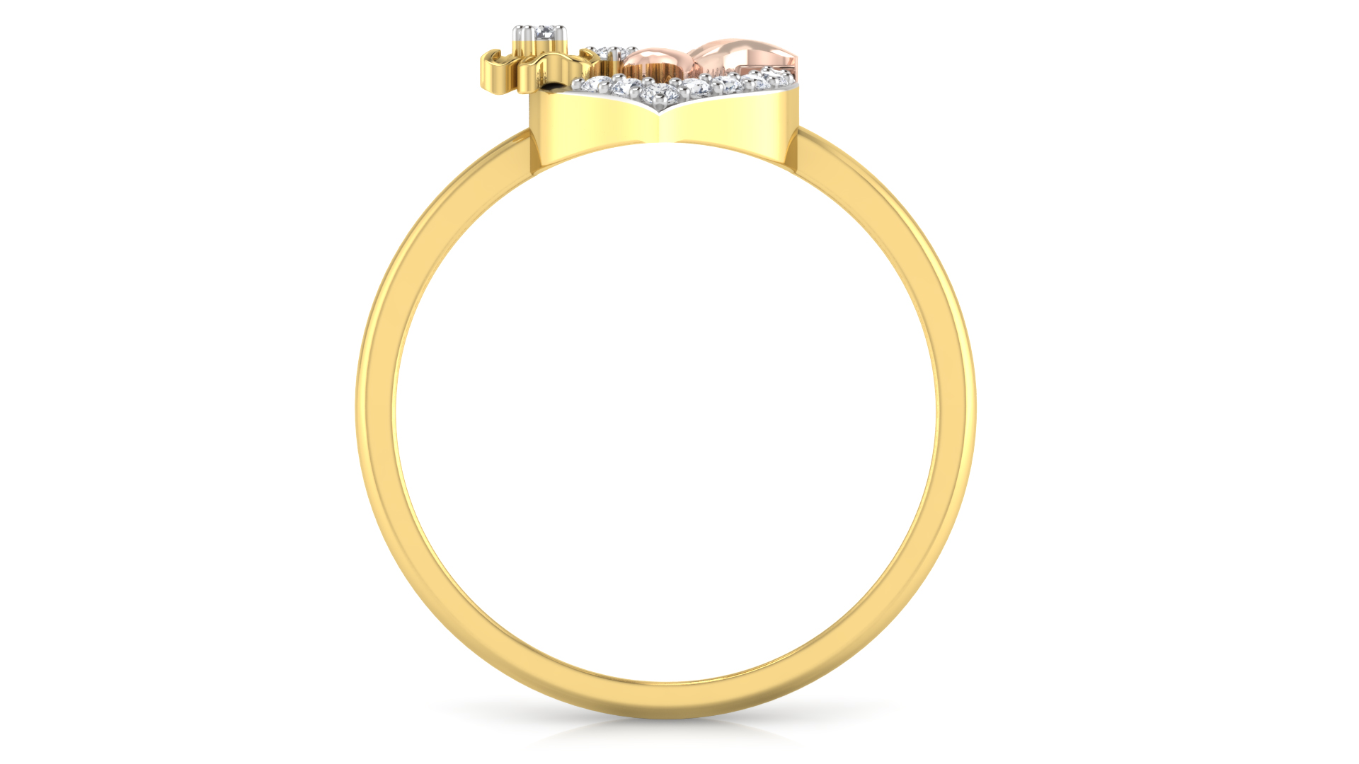 Designer Stylish 18 K Gold Diamond Ring for Women and Girls