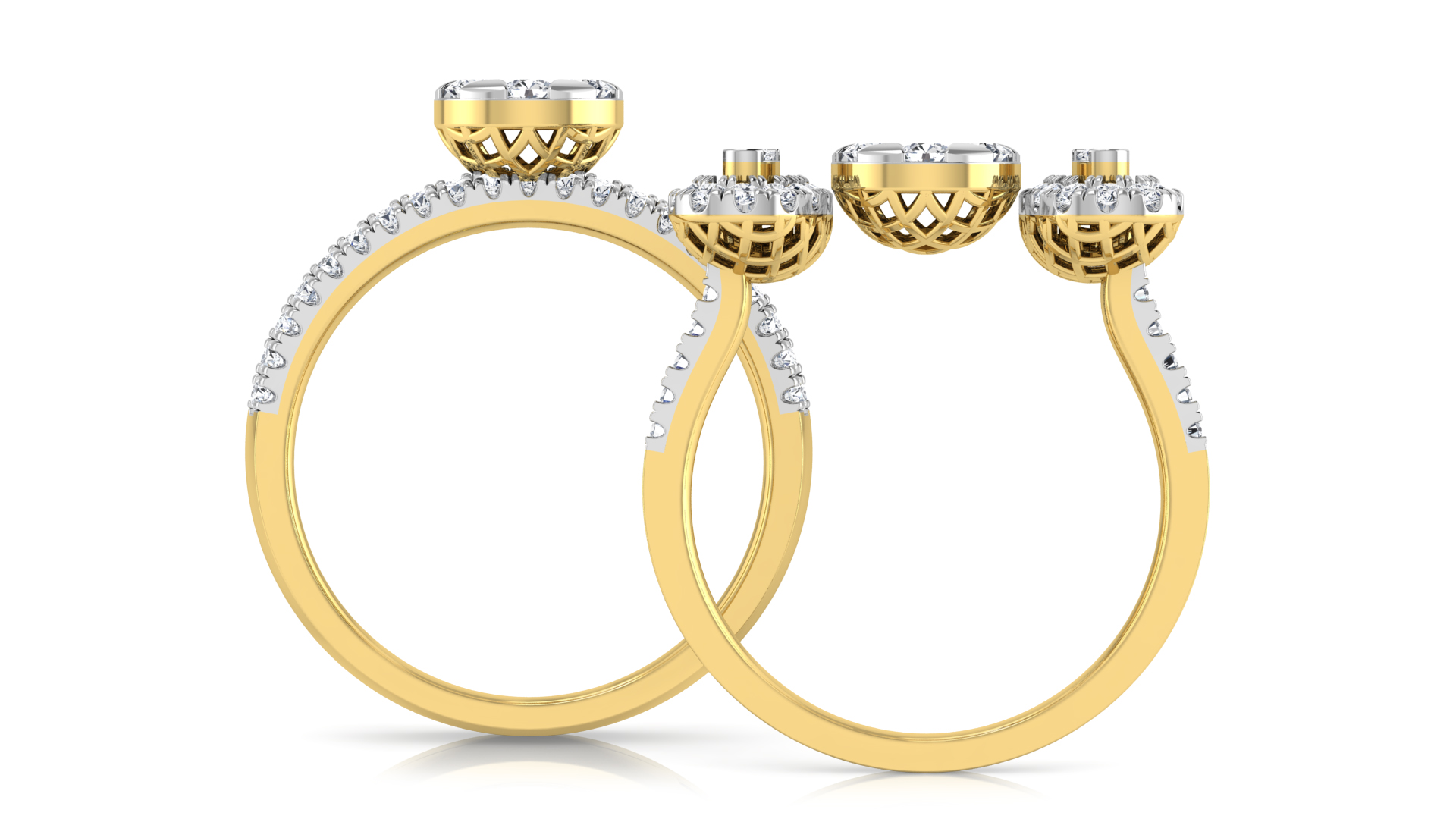 Designer Stylish 18 K Gold Diamond Ring for Women and Girls