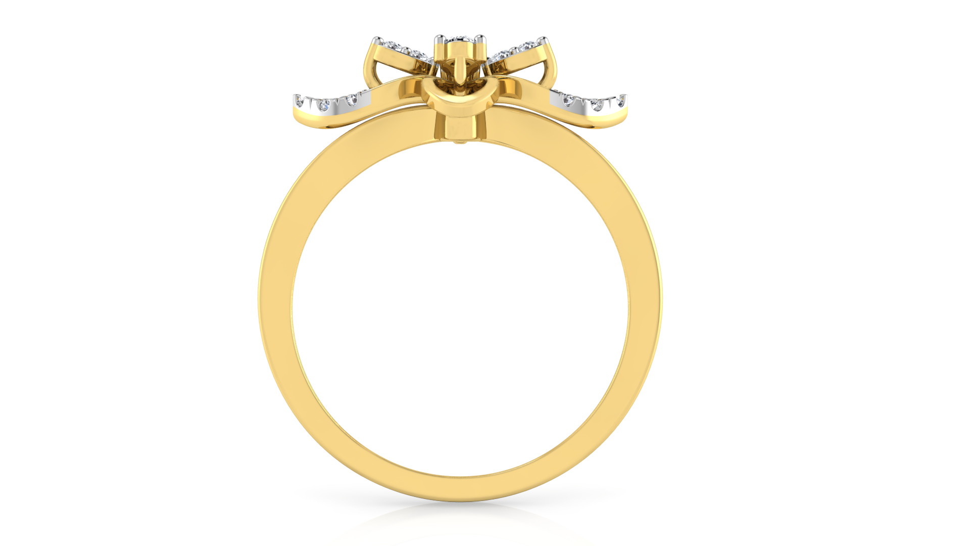 Designer Stylish 18 K Gold Diamond Ring for Women and Girls