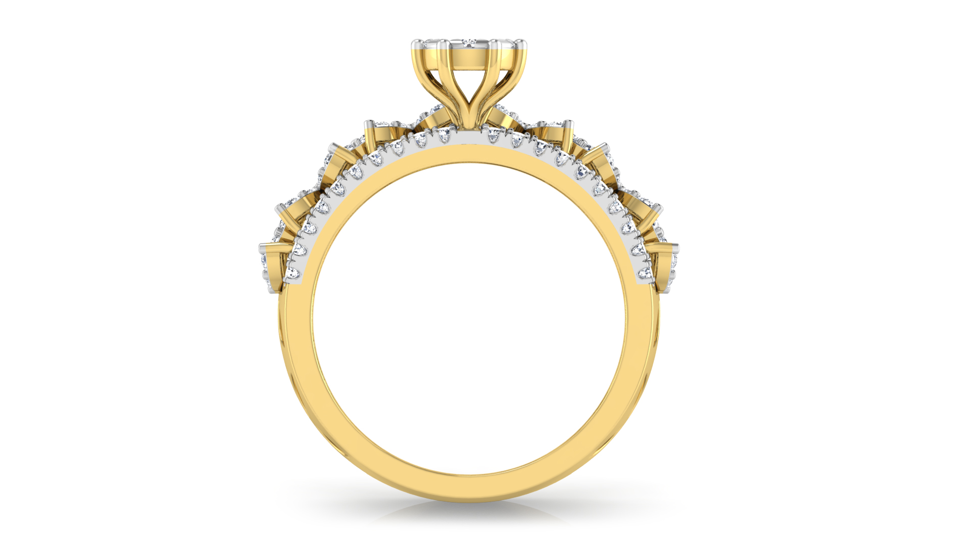 Designer Stylish 18 K Gold Diamond Ring for Women and Girls