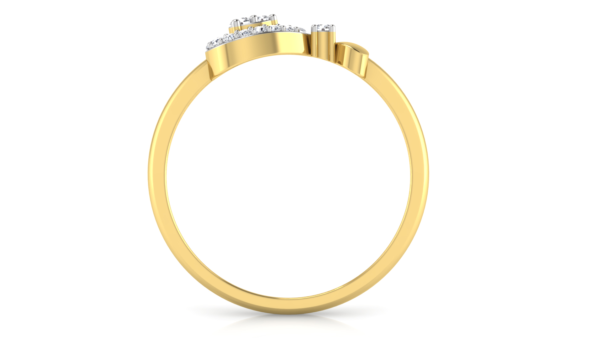 Designer Stylish 18 K Gold Diamond Ring for Women and Girls