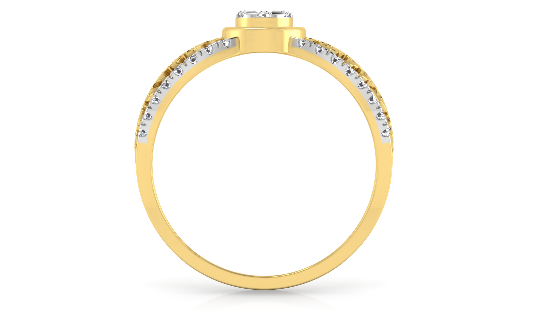Designer Stylish 18 K Gold Diamond Ring for Women and Girls