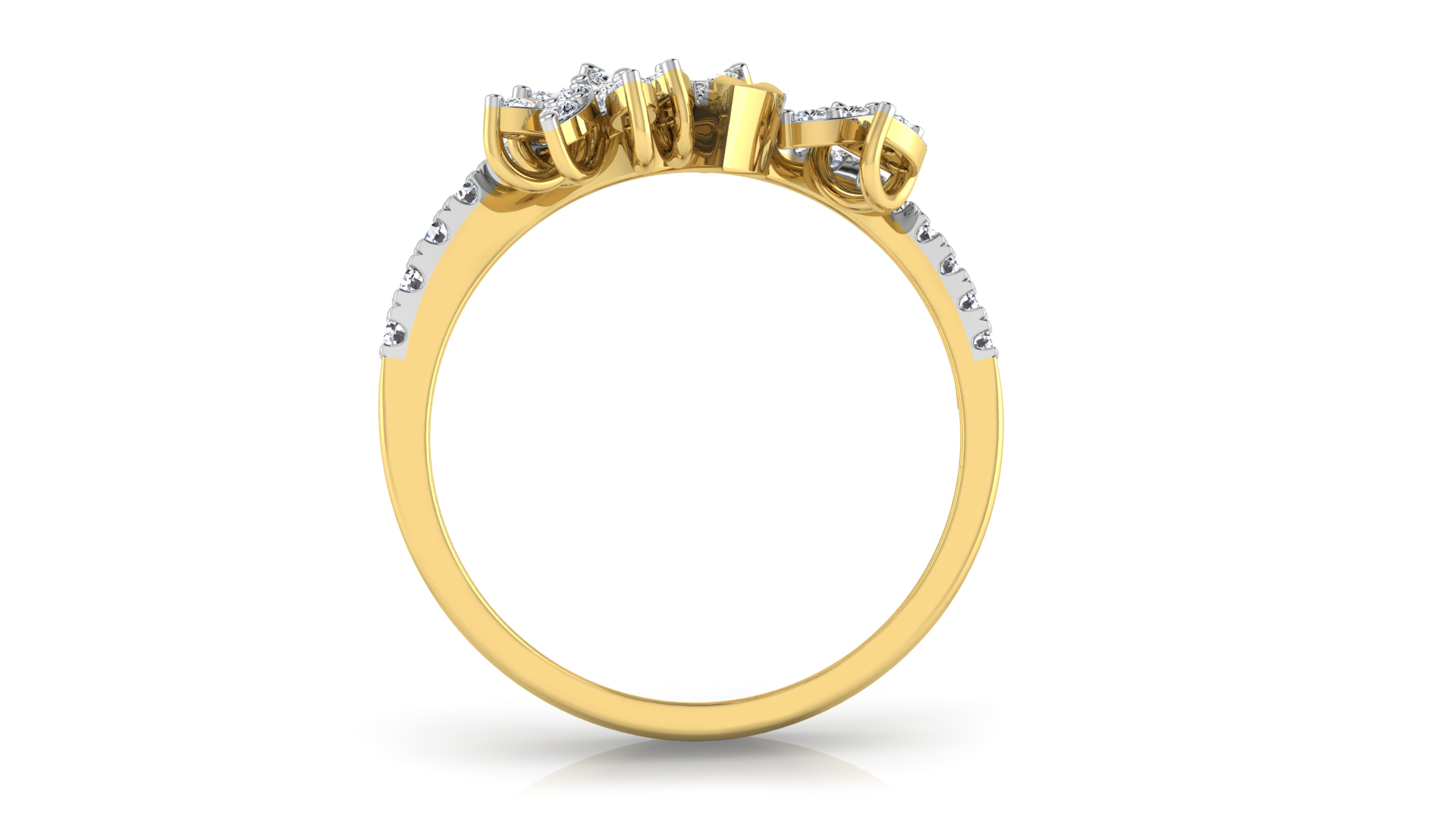 Designer Stylish 18 K Gold Diamond Ring for Women and Girls