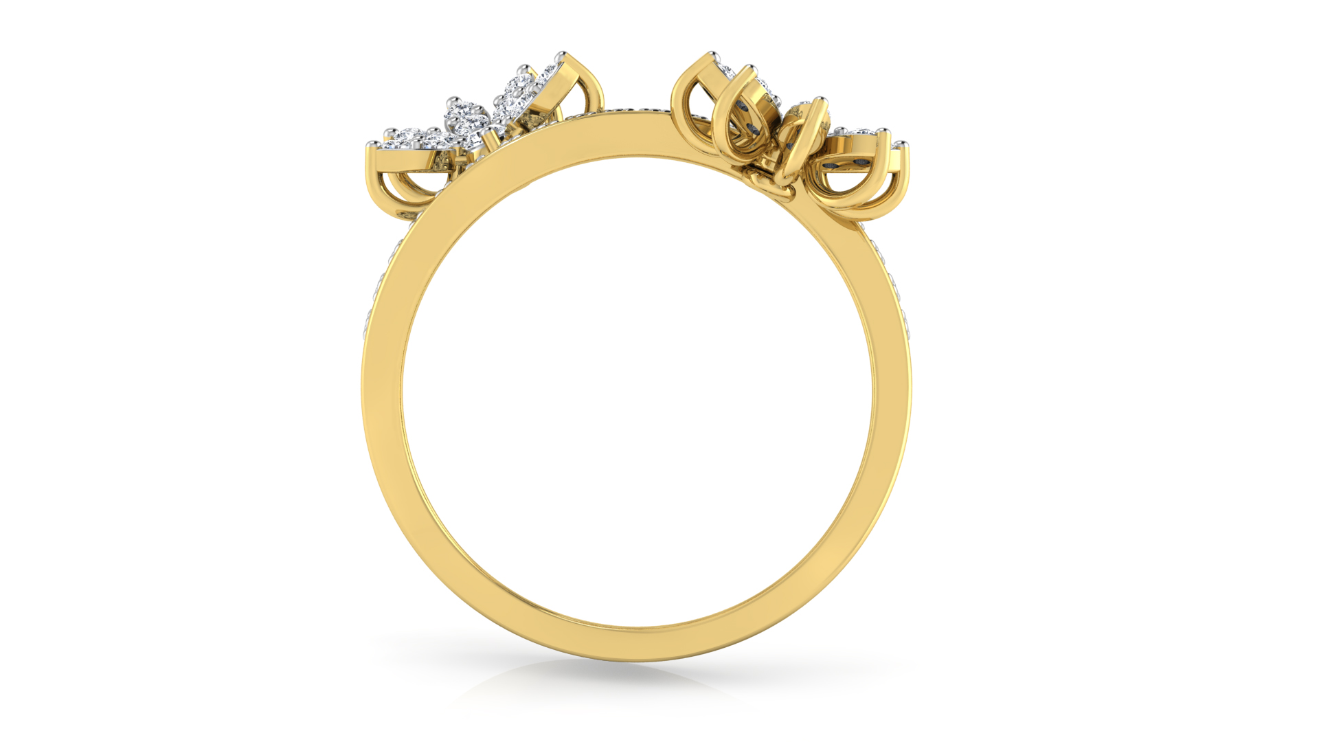 Designer Stylish 18 K Gold Diamond Ring for Women and Girls