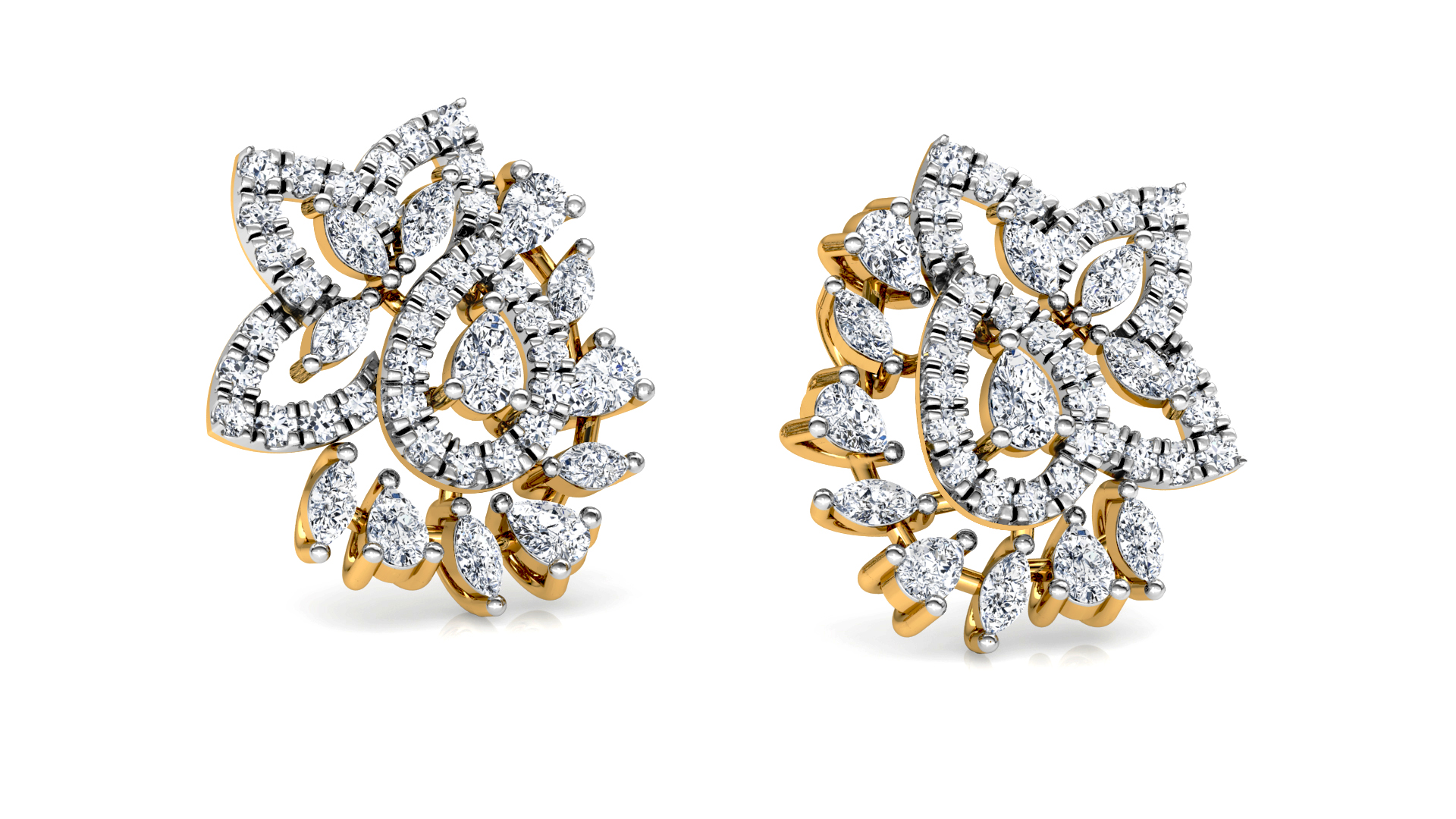 Designer Trendy Gold Diamond Earring