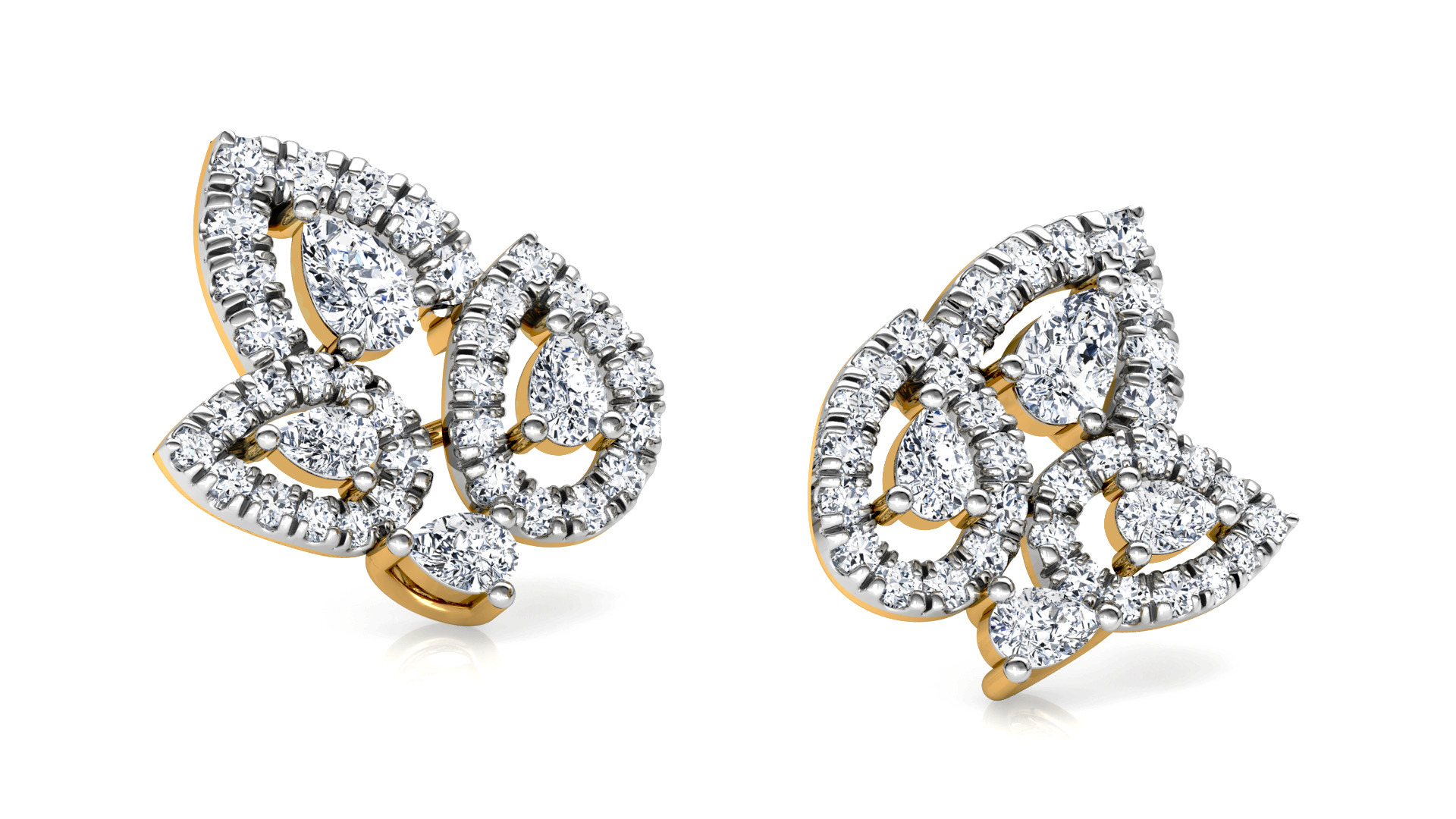 Designer Trendy Gold Diamond Earring