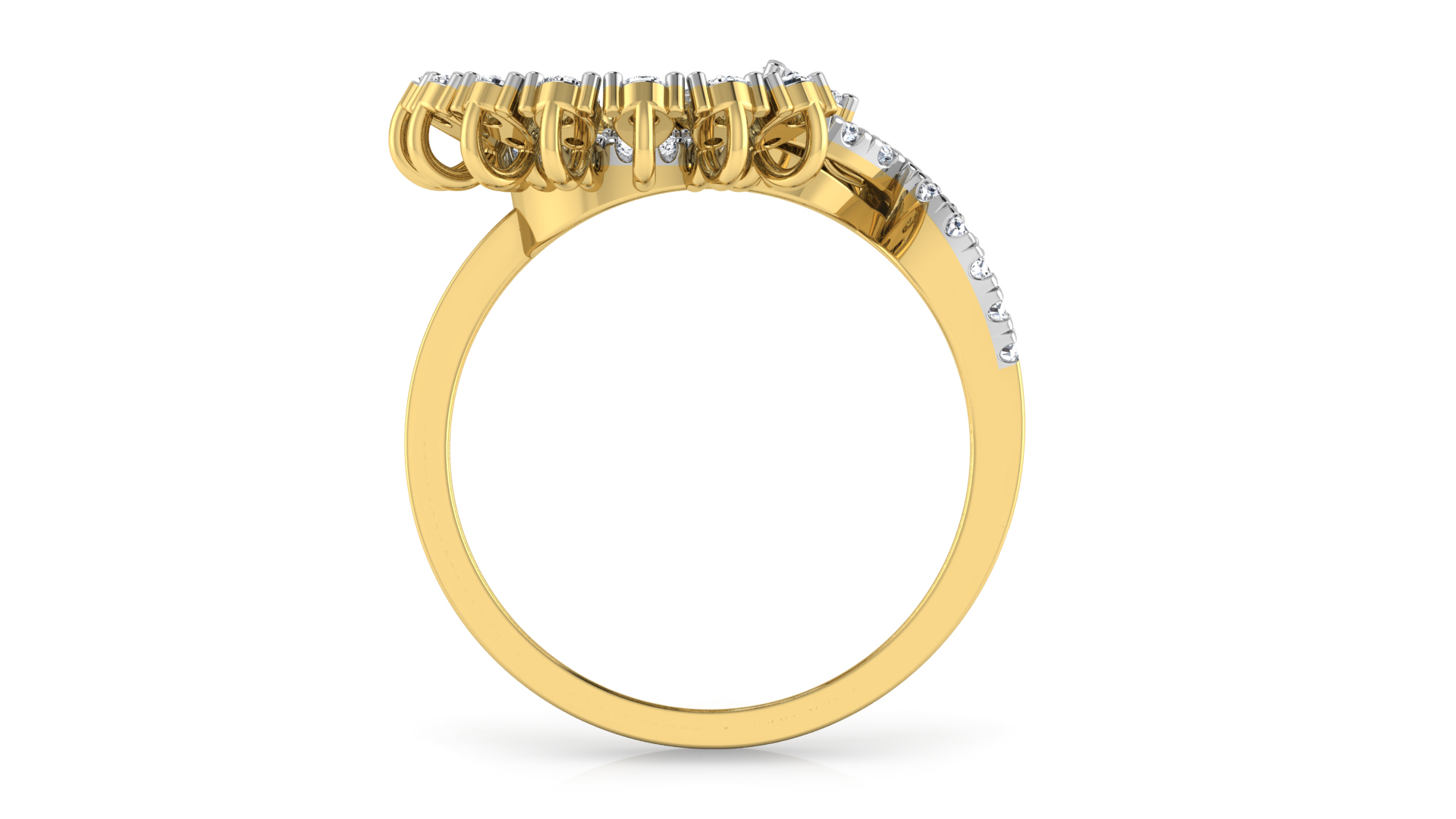 Designer Stylish 18 K Gold Diamond Ring for Women and Girls