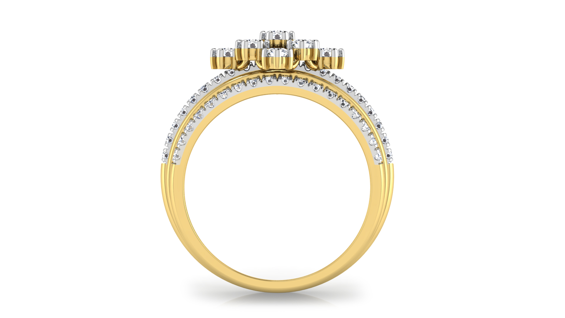 Designer Stylish 18 K Gold Diamond Ring for Women and Girls
