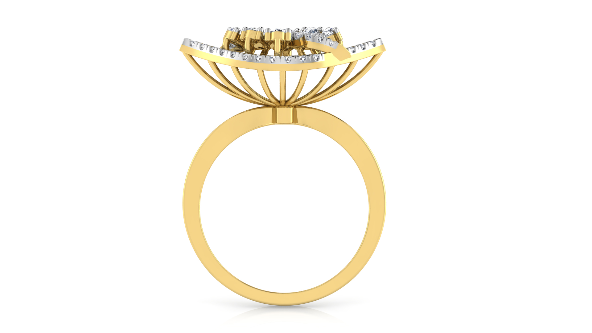 Designer Stylish 18 K Gold Diamond Ring for Women and Girls