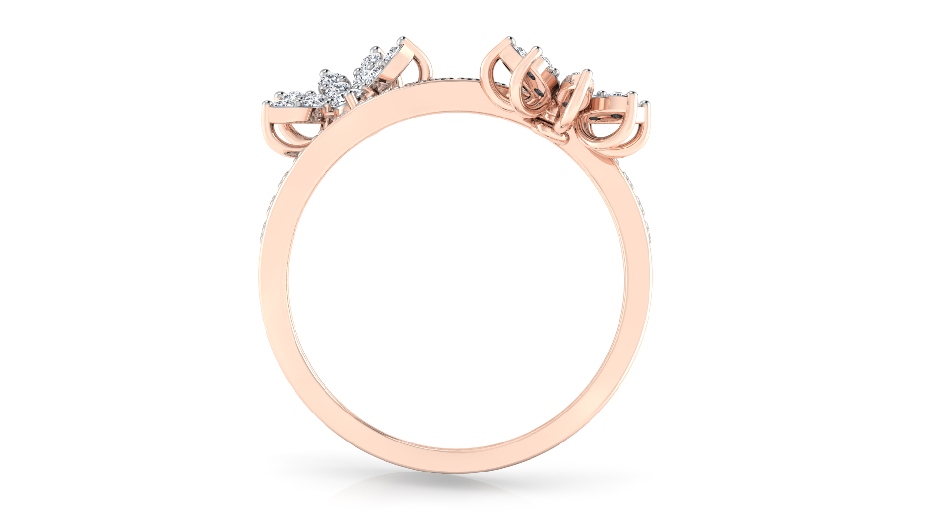 Designer Stylish 18 K Gold Diamond Ring for Women and Girls