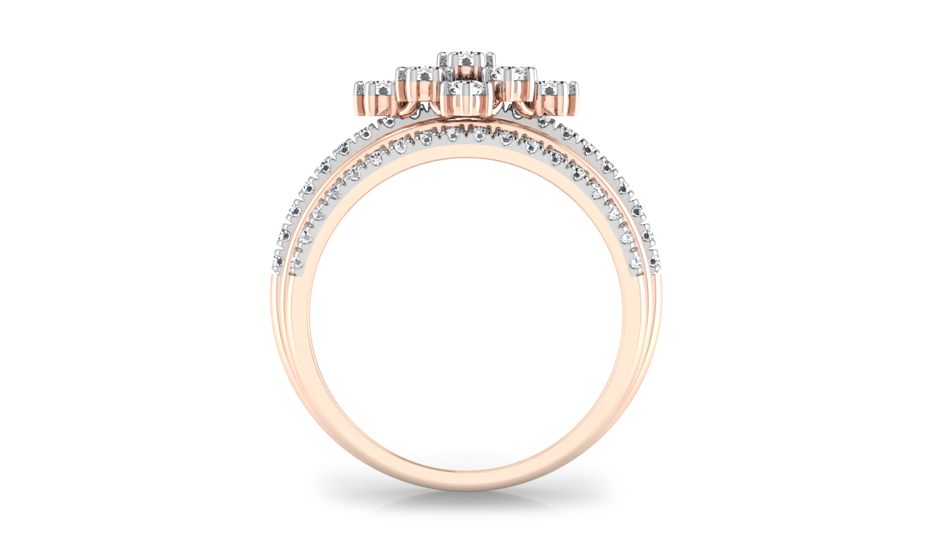 Designer Stylish 18 K Gold Diamond Ring for Women and Girls