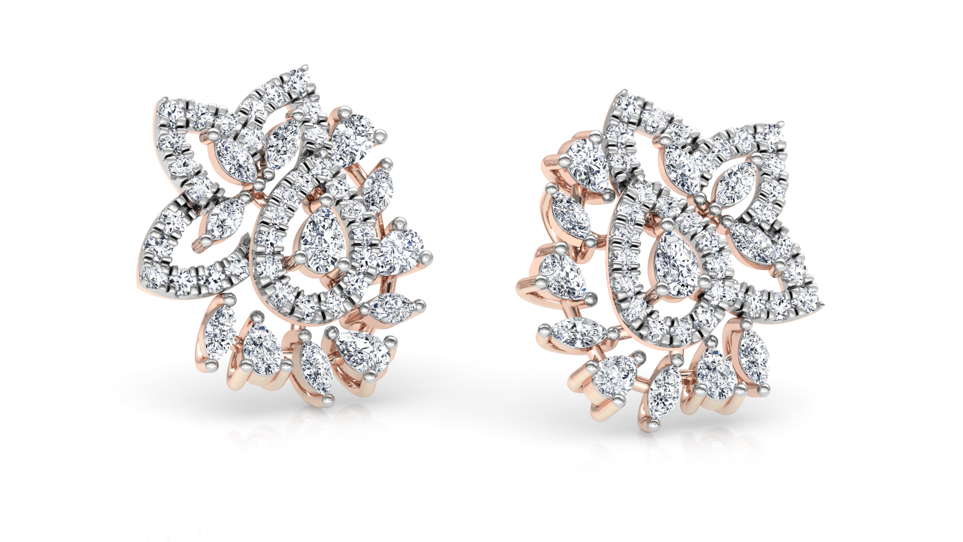 Designer Trendy Gold Diamond Earring