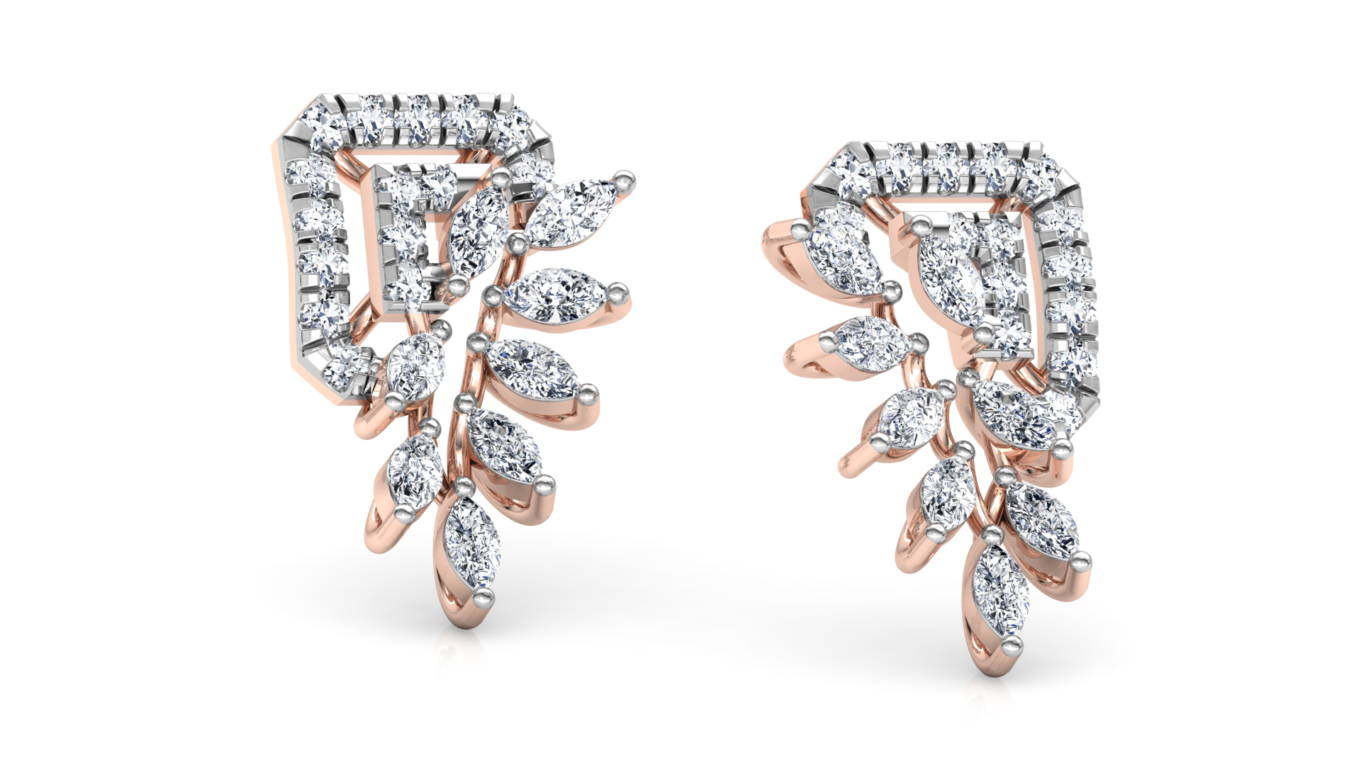 Designer Trendy Gold Diamond Earring