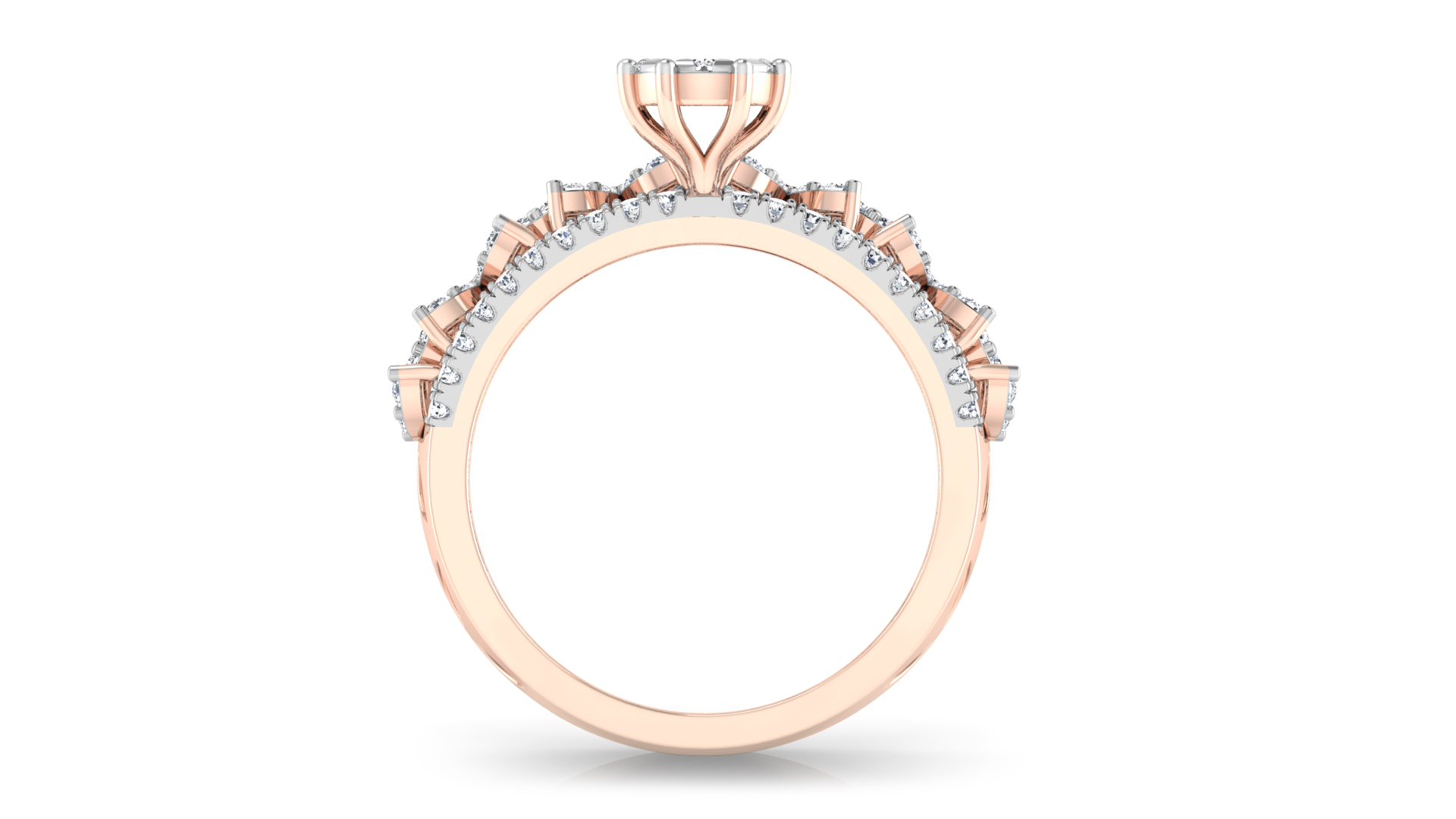 Designer Stylish 18 K Gold Diamond Ring for Women and Girls