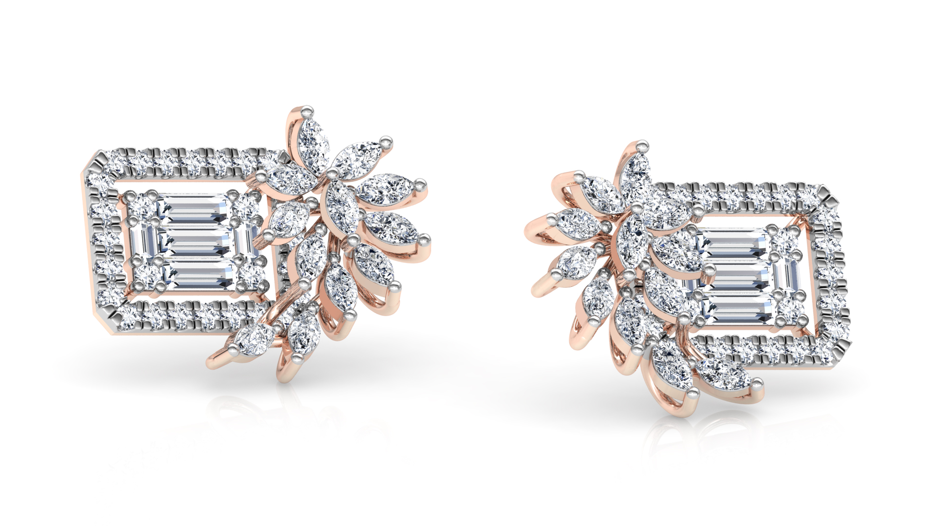 Designer Trendy Gold Diamond Earring