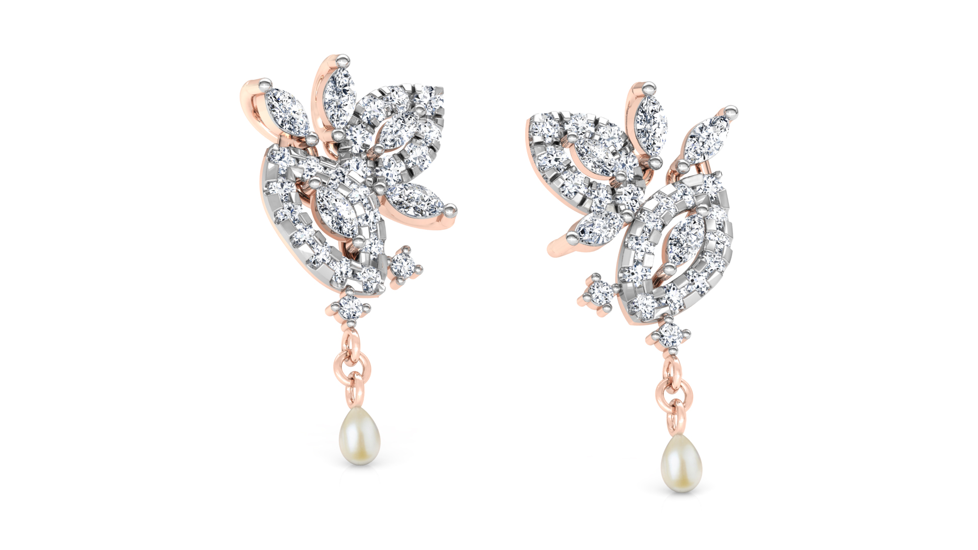 Designer Trendy Gold Diamond Earring