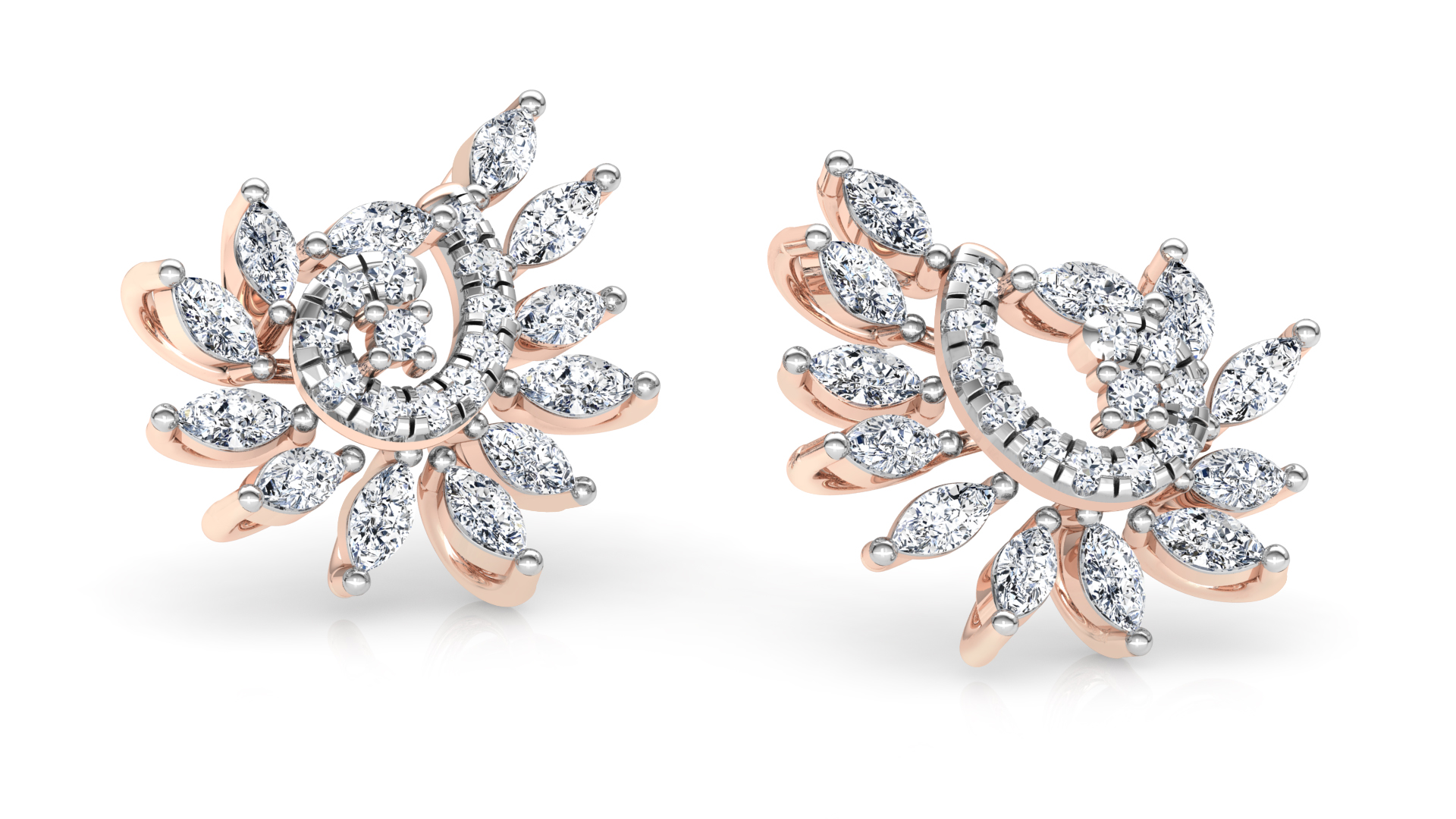 Designer Trendy Gold Diamond Earring