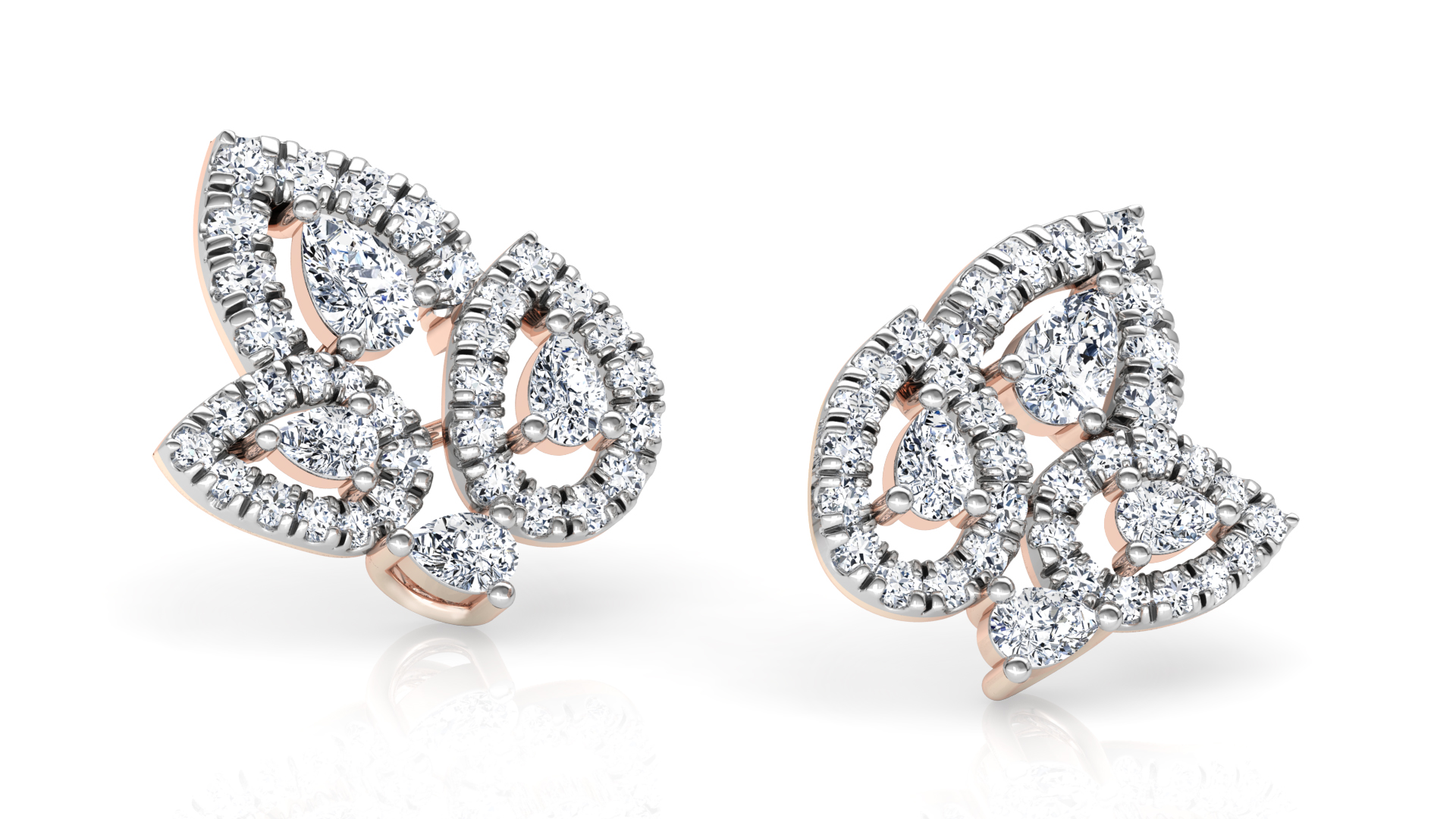 Designer Trendy Gold Diamond Earring